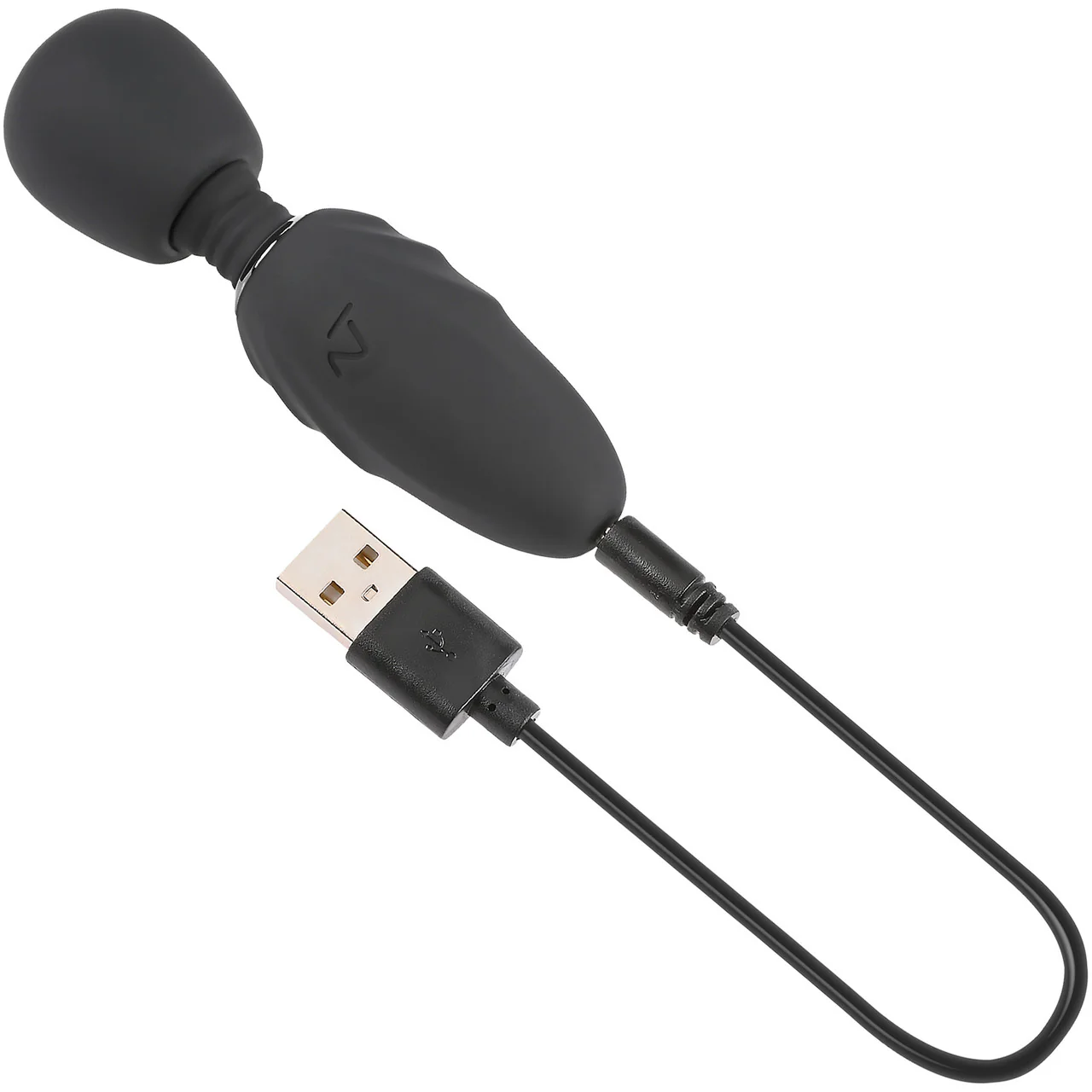 Selopa Buzz One Out Rechargeable Waterproof Silicone Mini Wand Vibrator - Black - Image 6