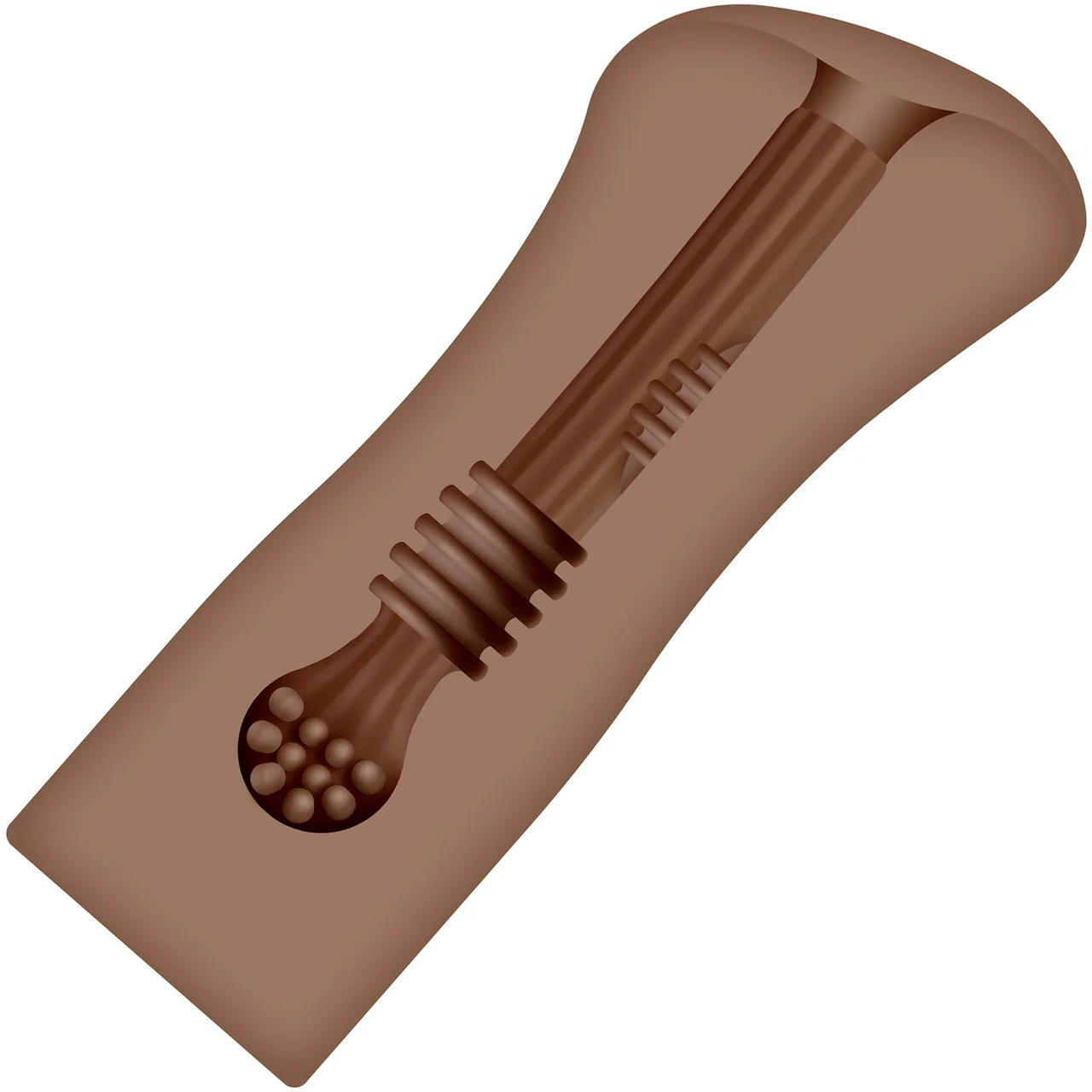 Selopa Party Pack 3-Piece Oral, Vaginal & Anal Penis Strokers - Chocolate - Image 4