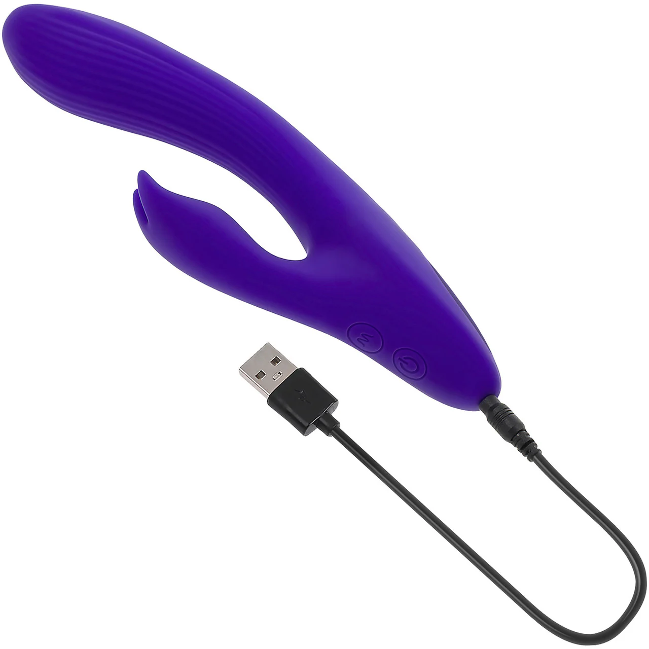 Selopa Poseable Bunny Silicone Rechargeable Waterproof Rabbit Style Vibrator - Purple - Image 6