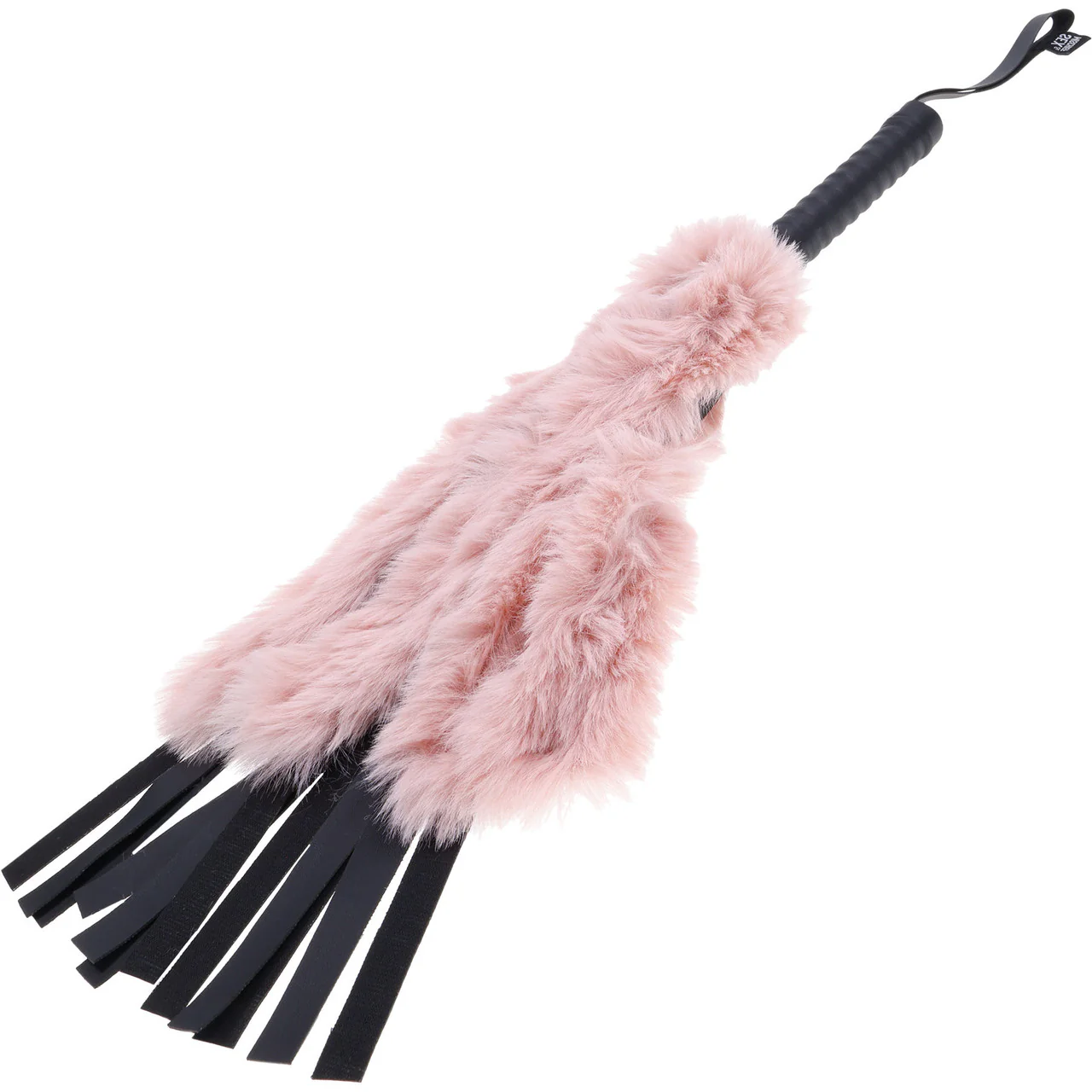 Sex & Mischief Brat Faux Fur Flogger By Sportsheets - Pink & Black - Image 3