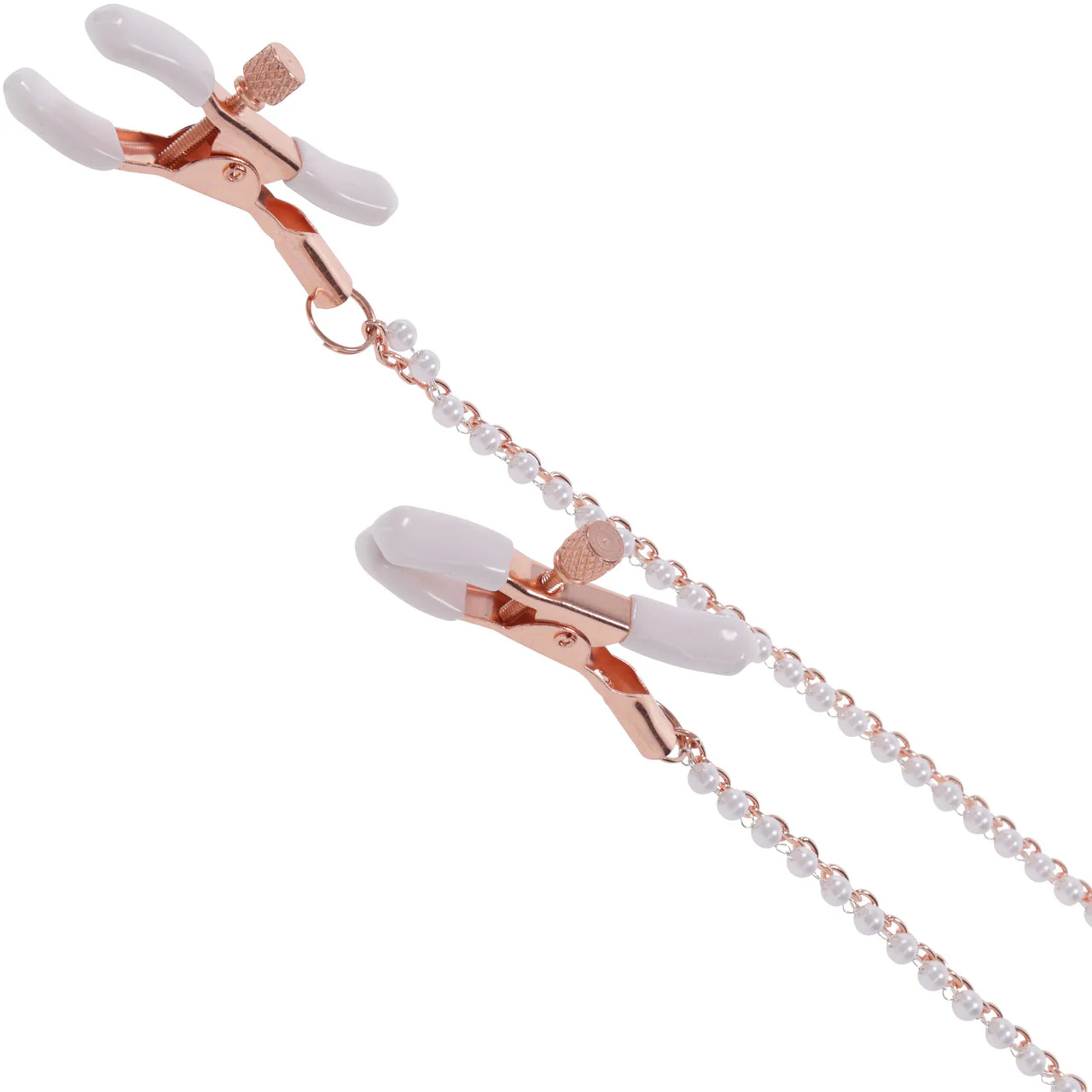 Sex & Mischief Peaches 'n CreaMe Collar With Nipple Clamps By Sportsheets - Rose Gold & Peach - Image 3