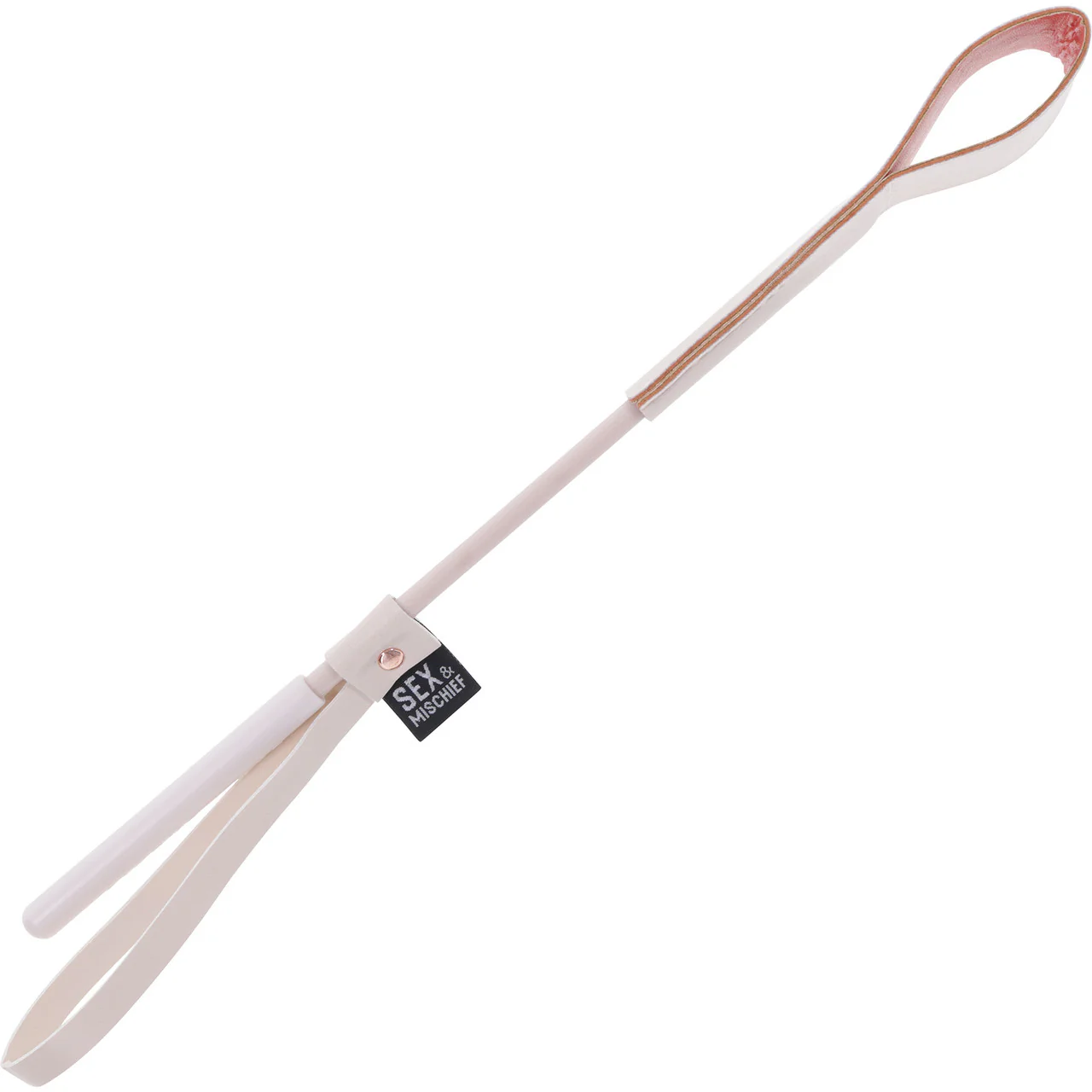 Sex & Mischief Peaches 'n CreaMe Riding Crop By Sportsheets - Rose Gold & Peach - Image 3