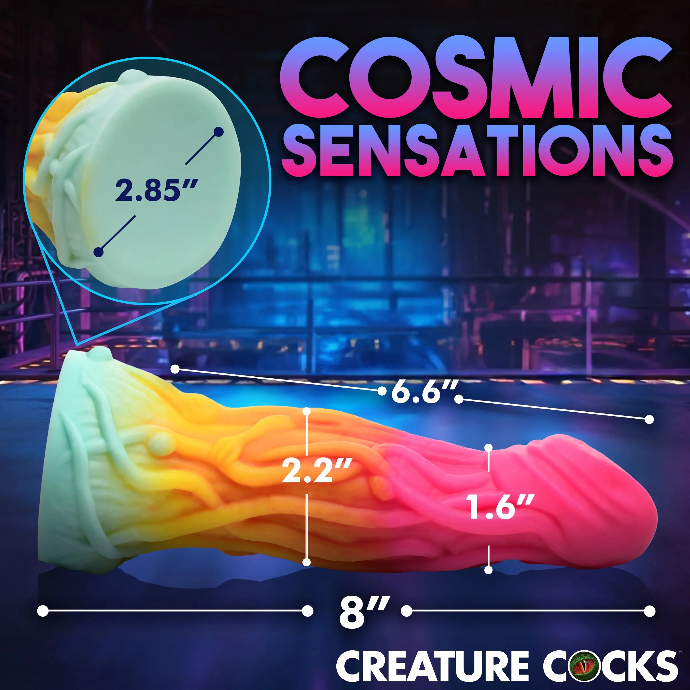 Shape Shifter 8" Silicone Suction Cup Dildo By Creature Cocks - Image 14
