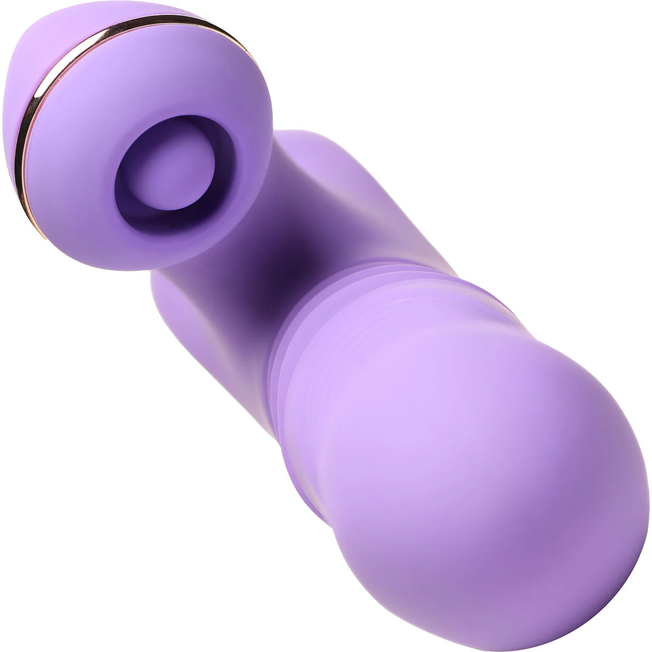 Shegasm Pro-Thrust Max Rechargeable Silicone Thrusting Warming Pulsing Rabbit Vibrator - Purple - Image 7