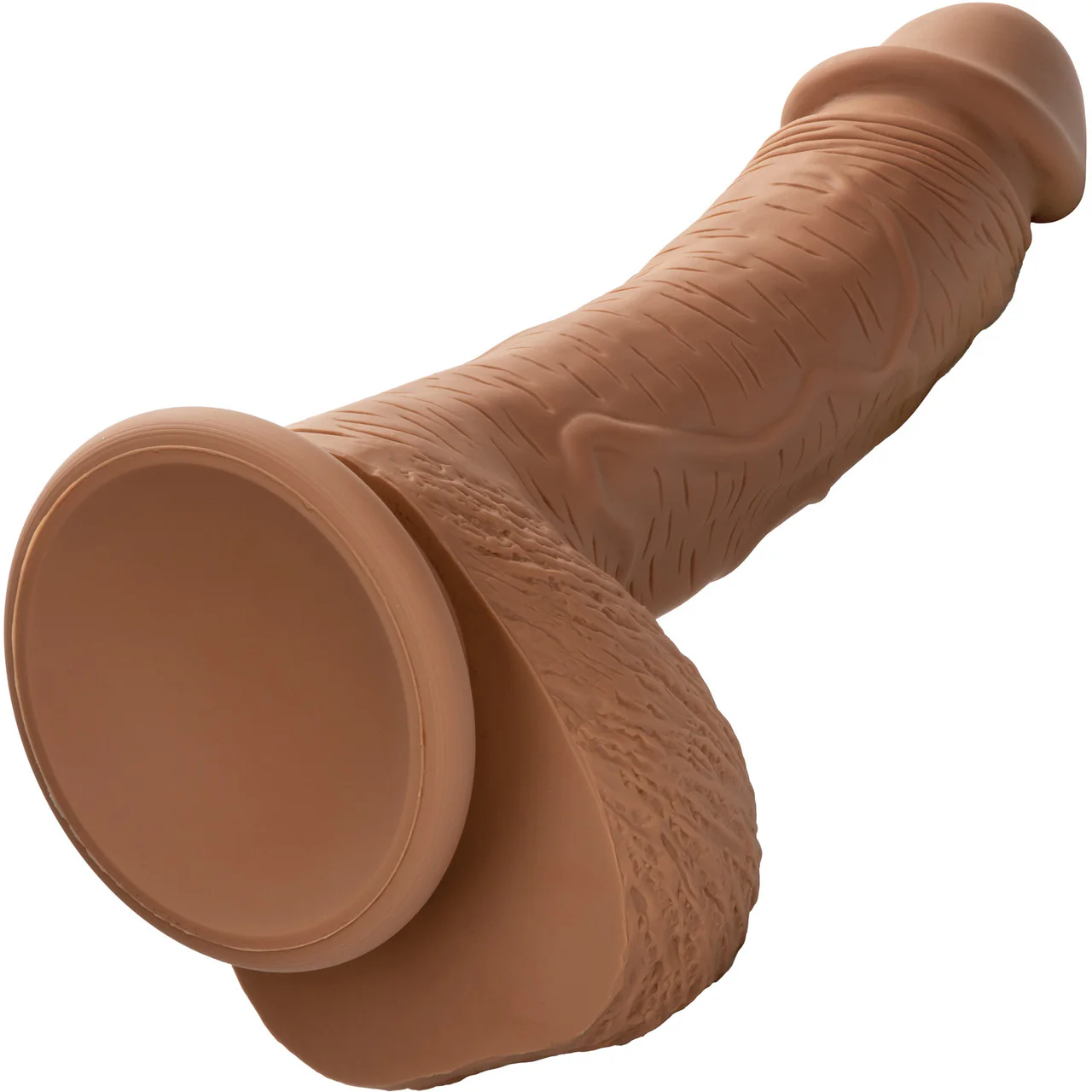 Silicone Studs Realistic 6.25" Suction Cup Dildo - Caramel - Image 6