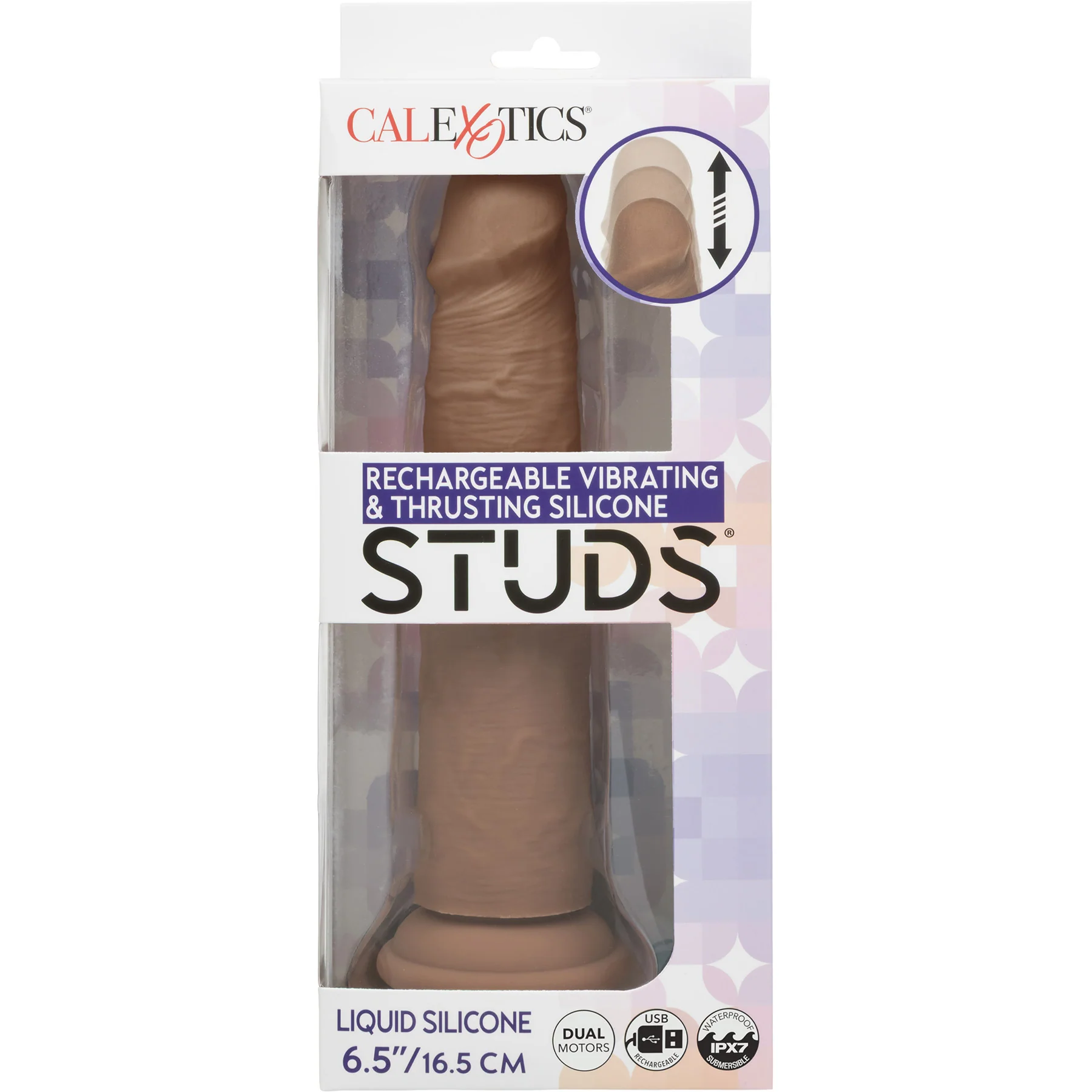 Silicone Studs® Rechargeable Vibrating & Thrusting Suction Cup Dildo - Image 11