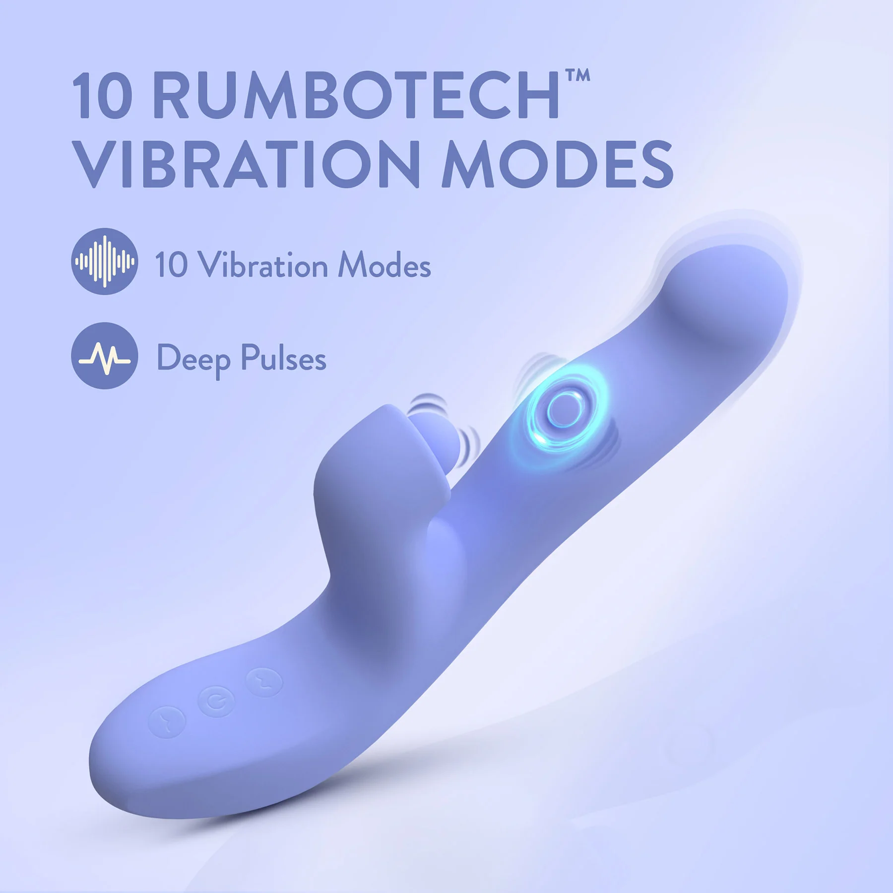 Simone Rechargeable Silicone Warming & Tapping Rabbit Vibrator By Blush - Image 2