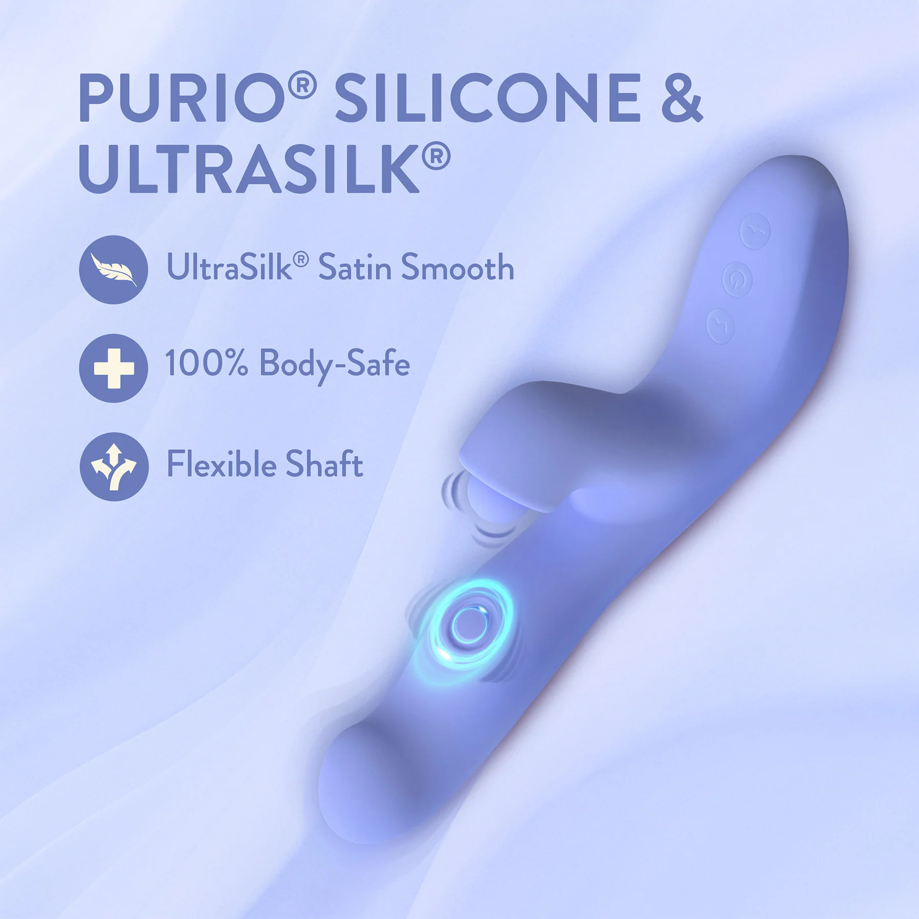 Simone Rechargeable Silicone Warming & Tapping Rabbit Vibrator By Blush - Image 6