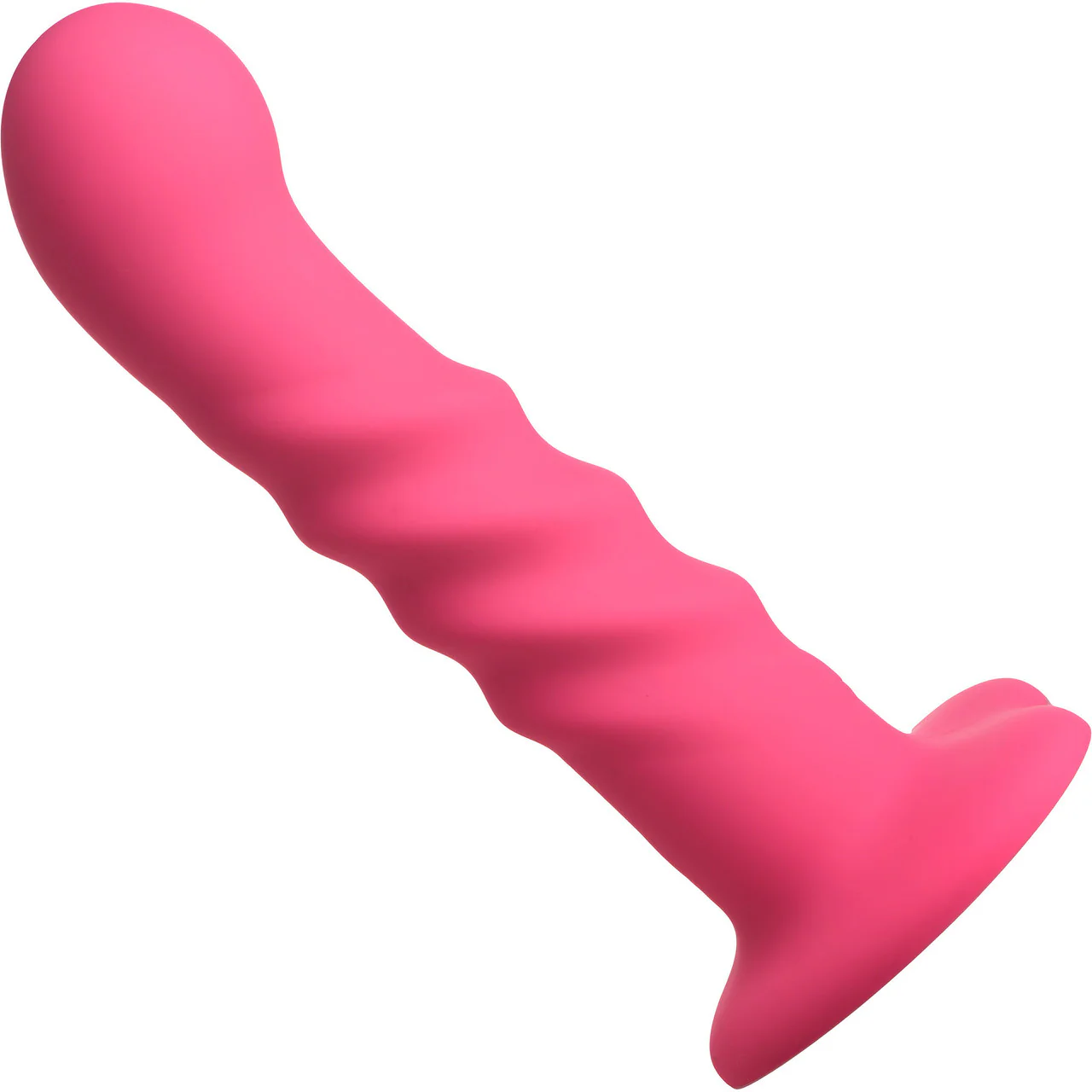 Simply Sweet 21X Vibrating Ribbed Rechargeable Silicone G-Spot Vibrator With Remote - Pink - Image 4