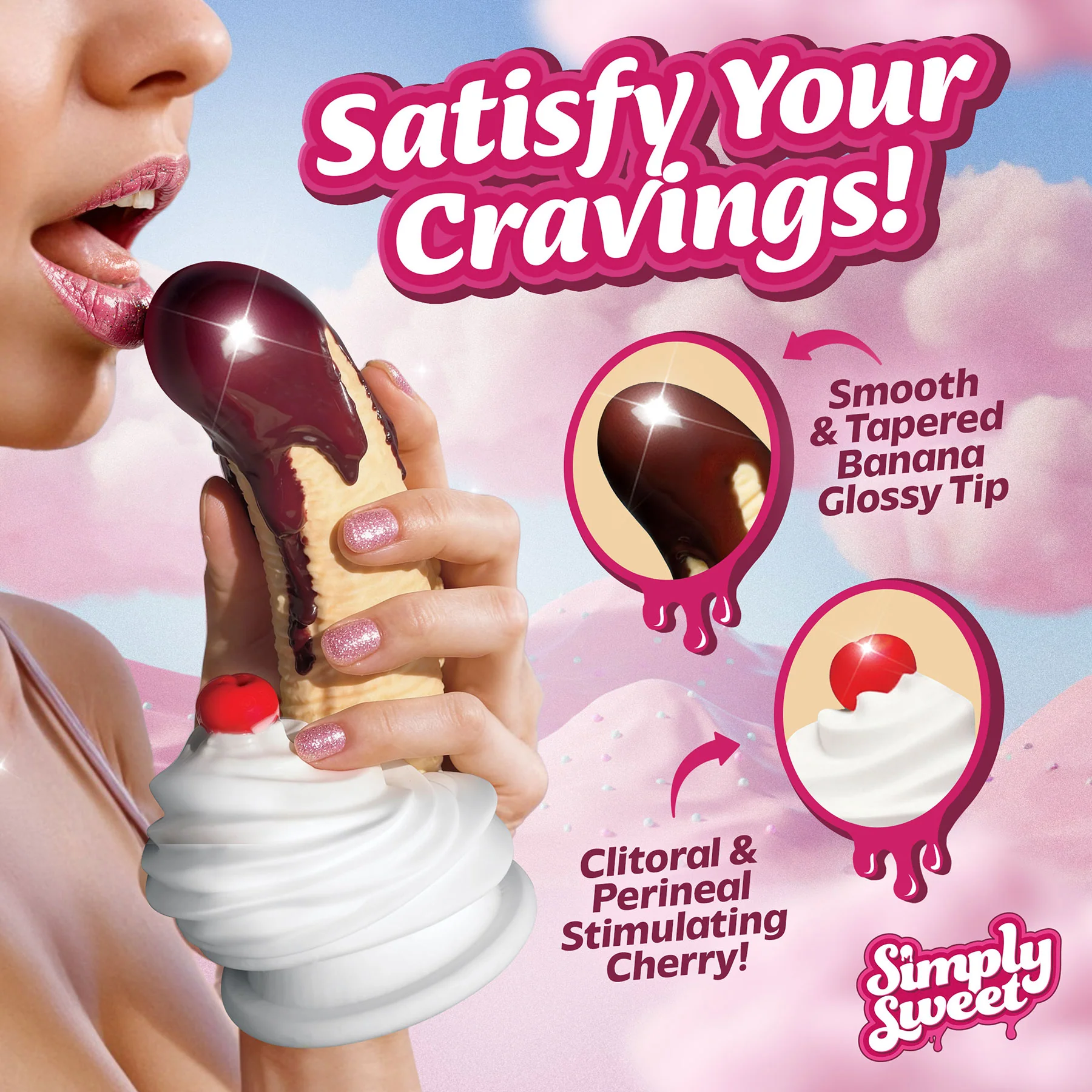 Simply Sweet Chocolate Dipped Banana Split Premium 7.4" Silicone Dildo With Suction Cup - Image 3