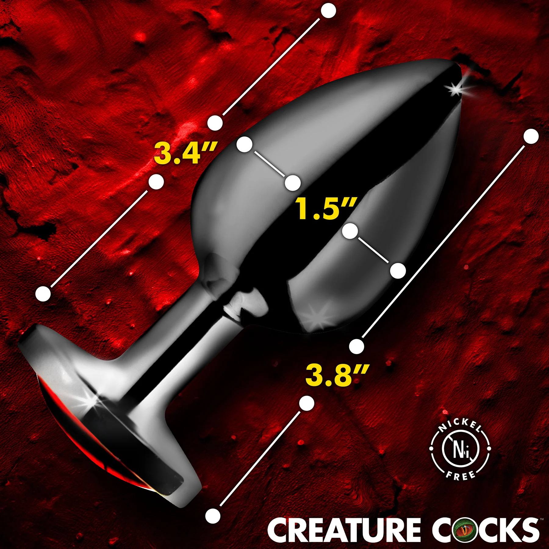 Sinister Eye Red Eye Metal Butt Plug By Creature Cocks - Image 17