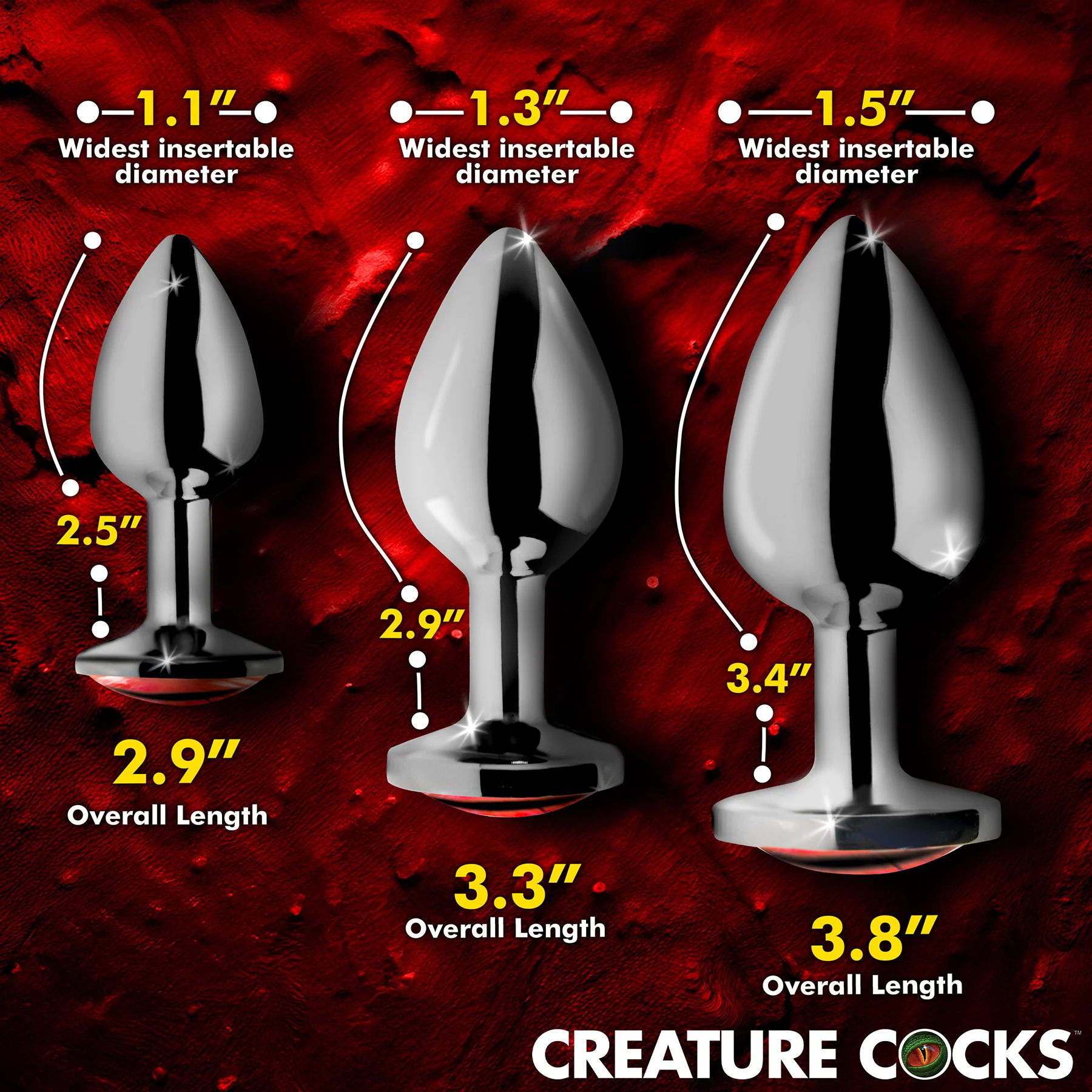 Sinister Eye Red Eye Metal Butt Plug By Creature Cocks - Image 25