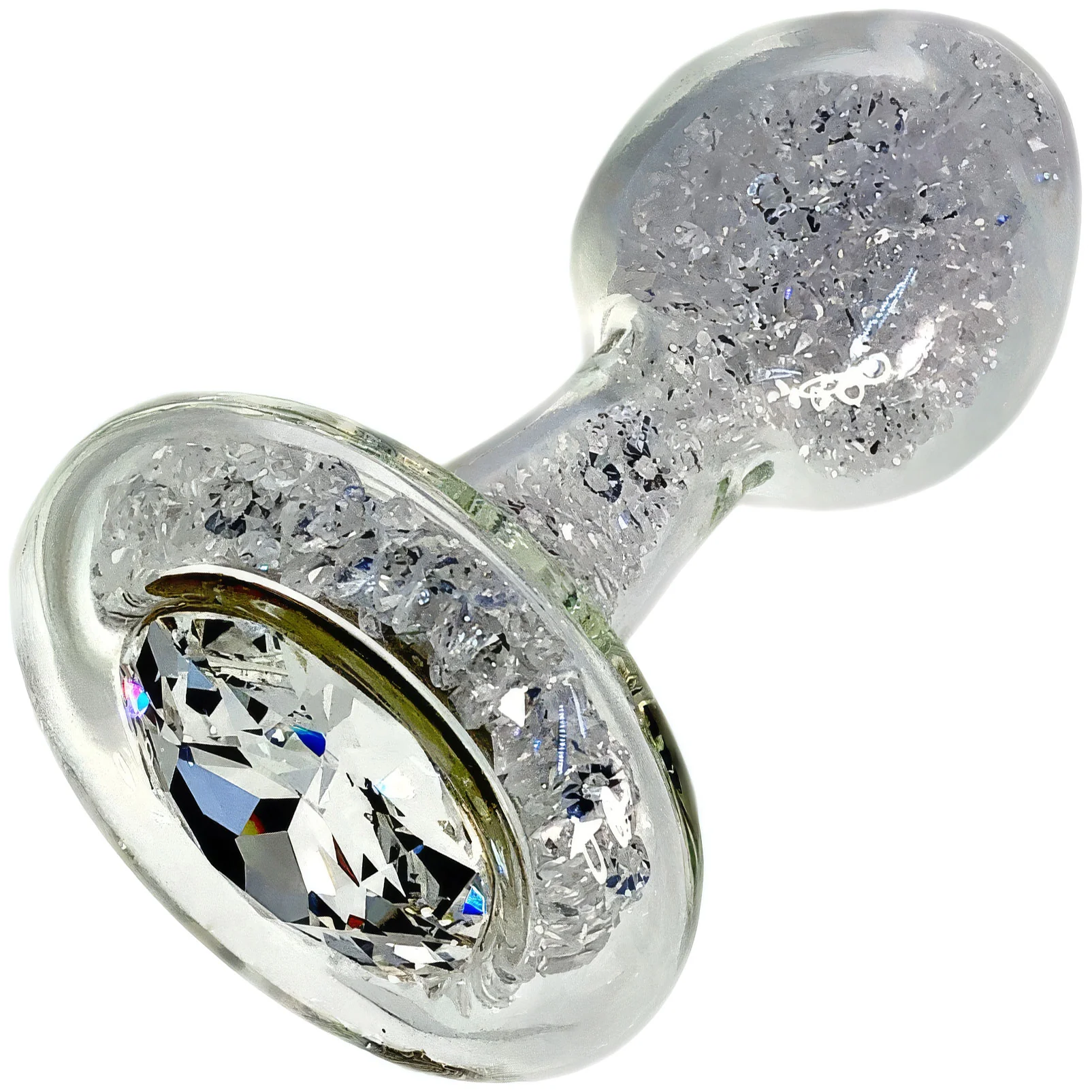 Sparkle Glass Butt Plug With Crystal Base By Crystal Delights - Image 2
