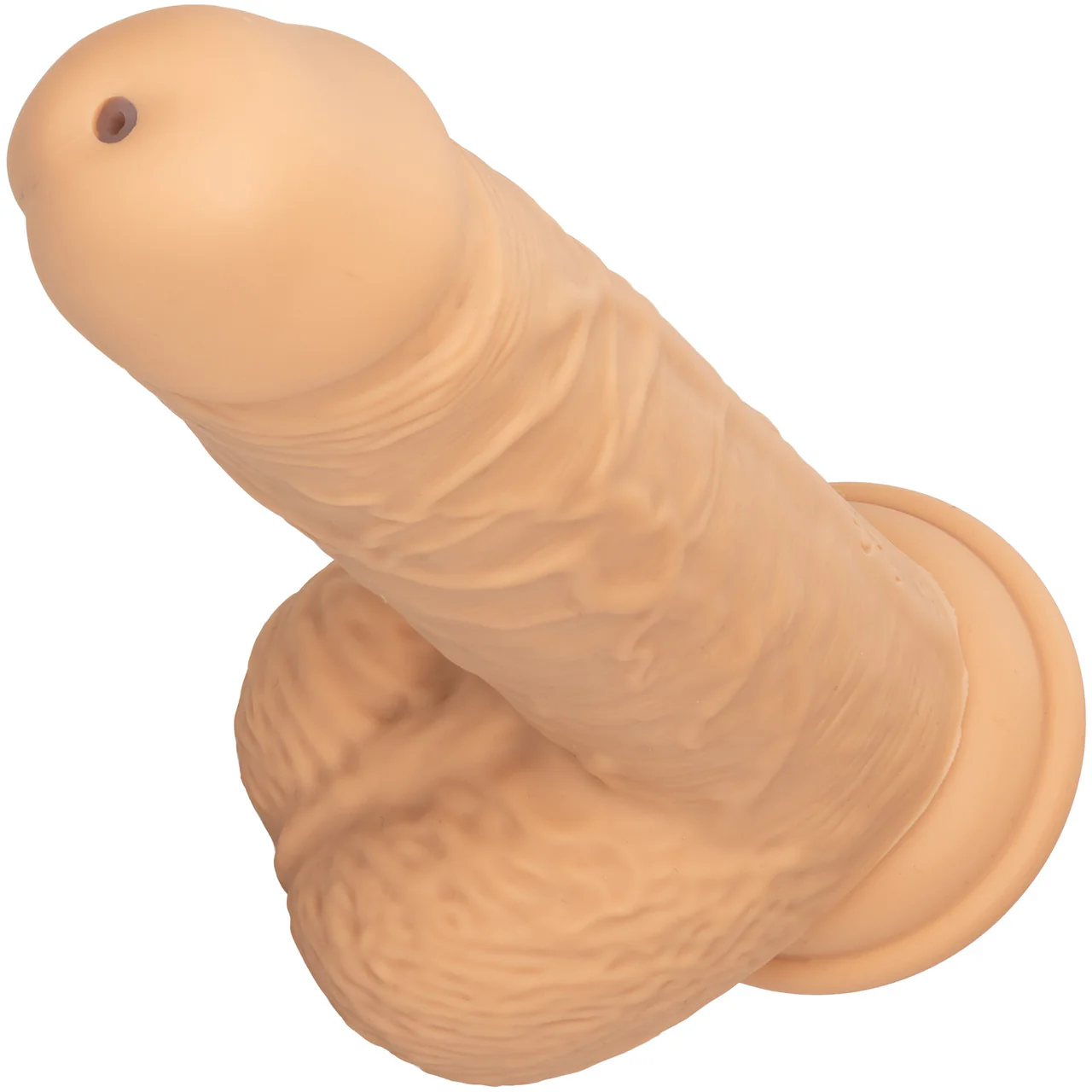 Squirting Fuck Stick 9" Vibrating Realistic Silicone Suction Cup Dildo By CalExotics - Vanilla - Image 12