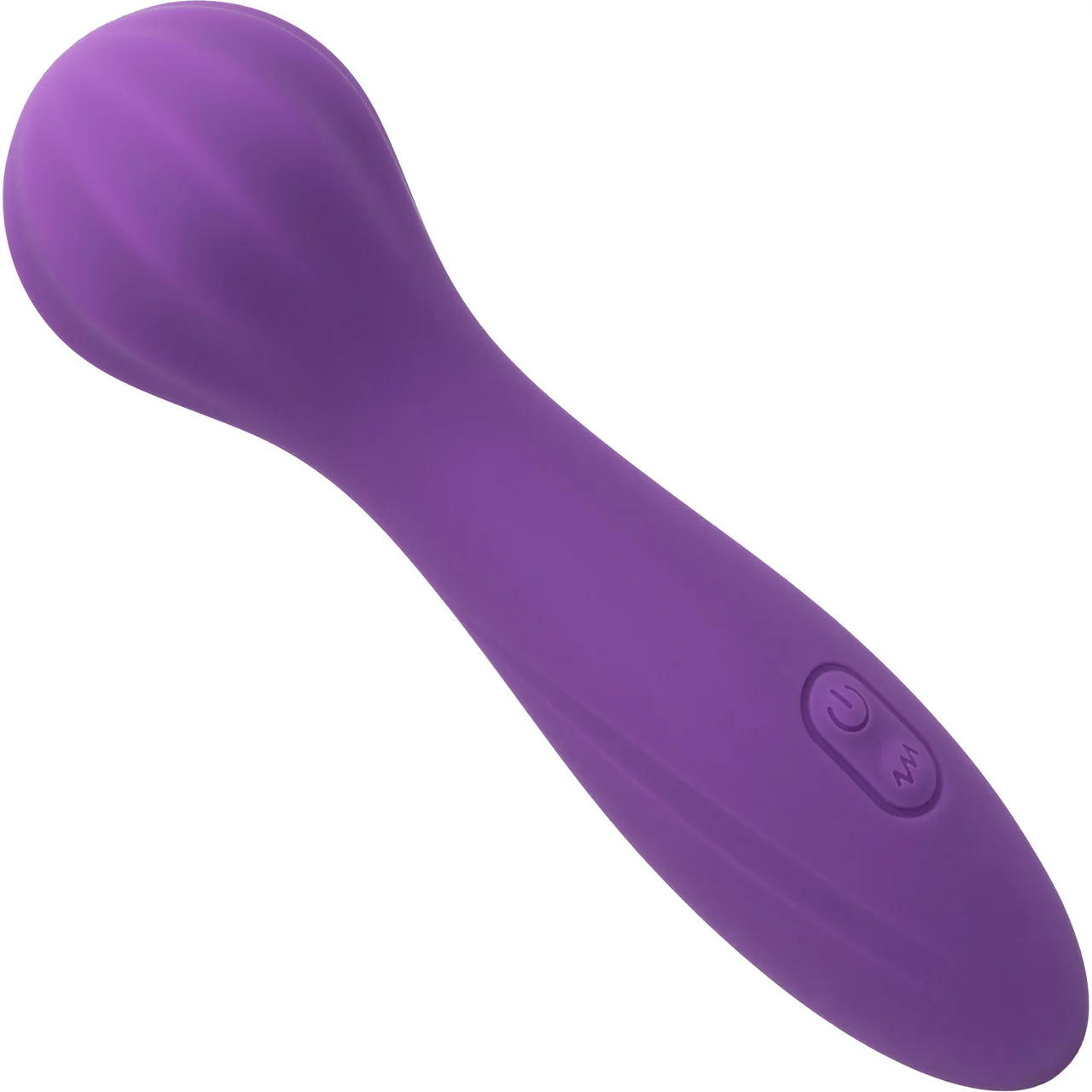 Stella Liquid Silicone "O" Wand Rechargeable Waterproof Wand Style Vibrator By CalExotics - Purple - Image 3