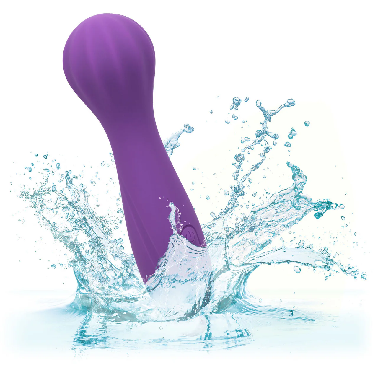 Stella Liquid Silicone "O" Wand Rechargeable Waterproof Wand Style Vibrator By CalExotics - Purple - Image 7