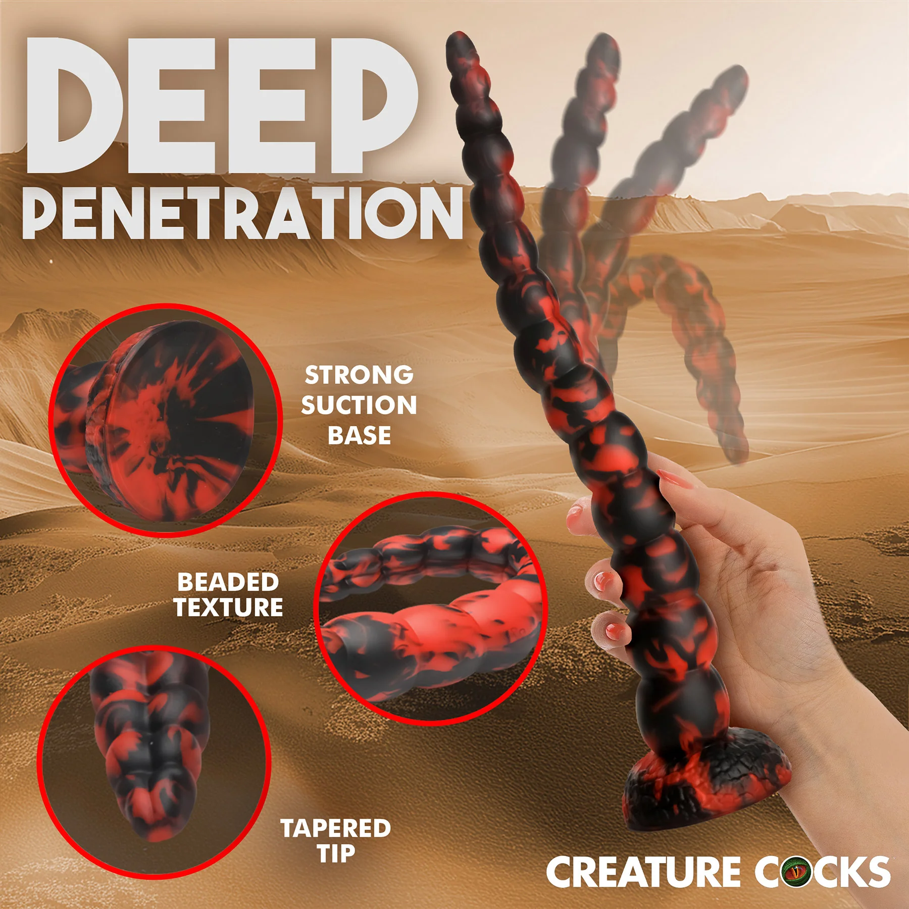 Stinger Silicone Suction Cup Dildo By Creature Cocks - Image 4