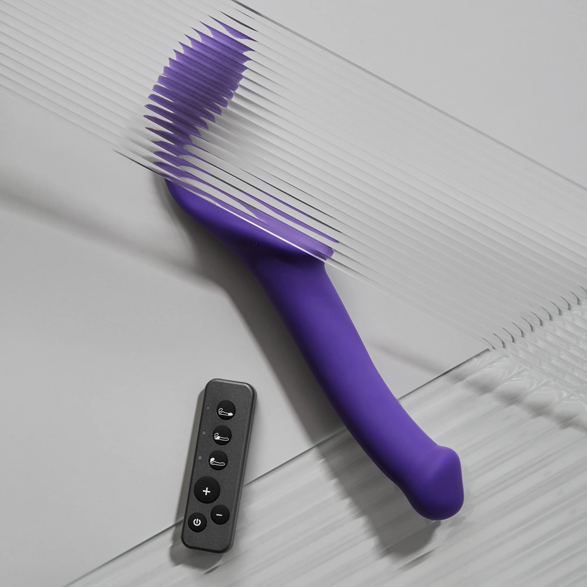 Strap-on-Me Silicone Purple Vibrating Strapless Strap-On - Large - Image 11