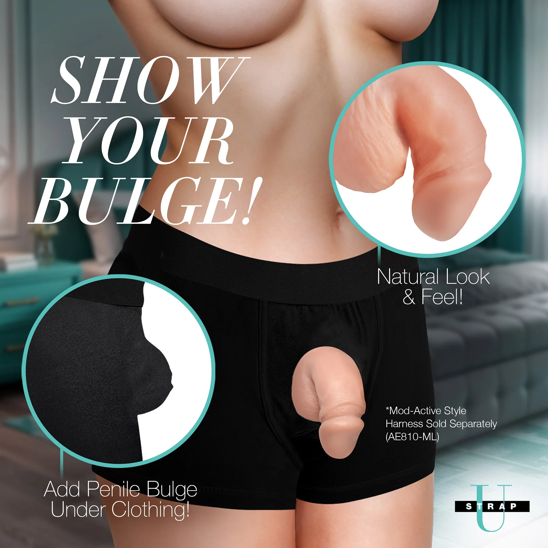 Strap U 3.6" Silicone Packer Dildo - Image 2