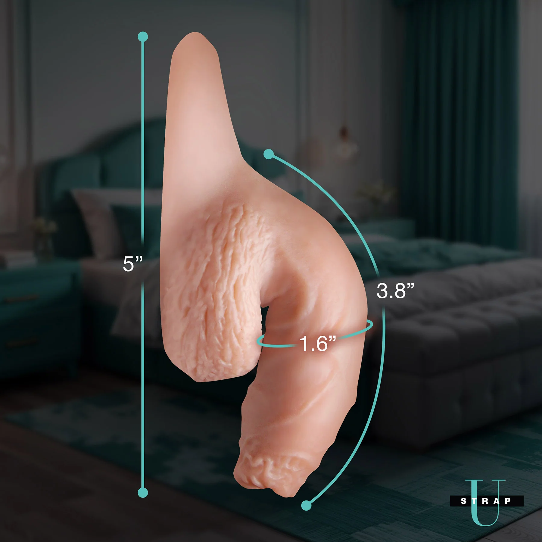 Strap U Uncut 5.1" Silicone Packer Dildo - Image 12