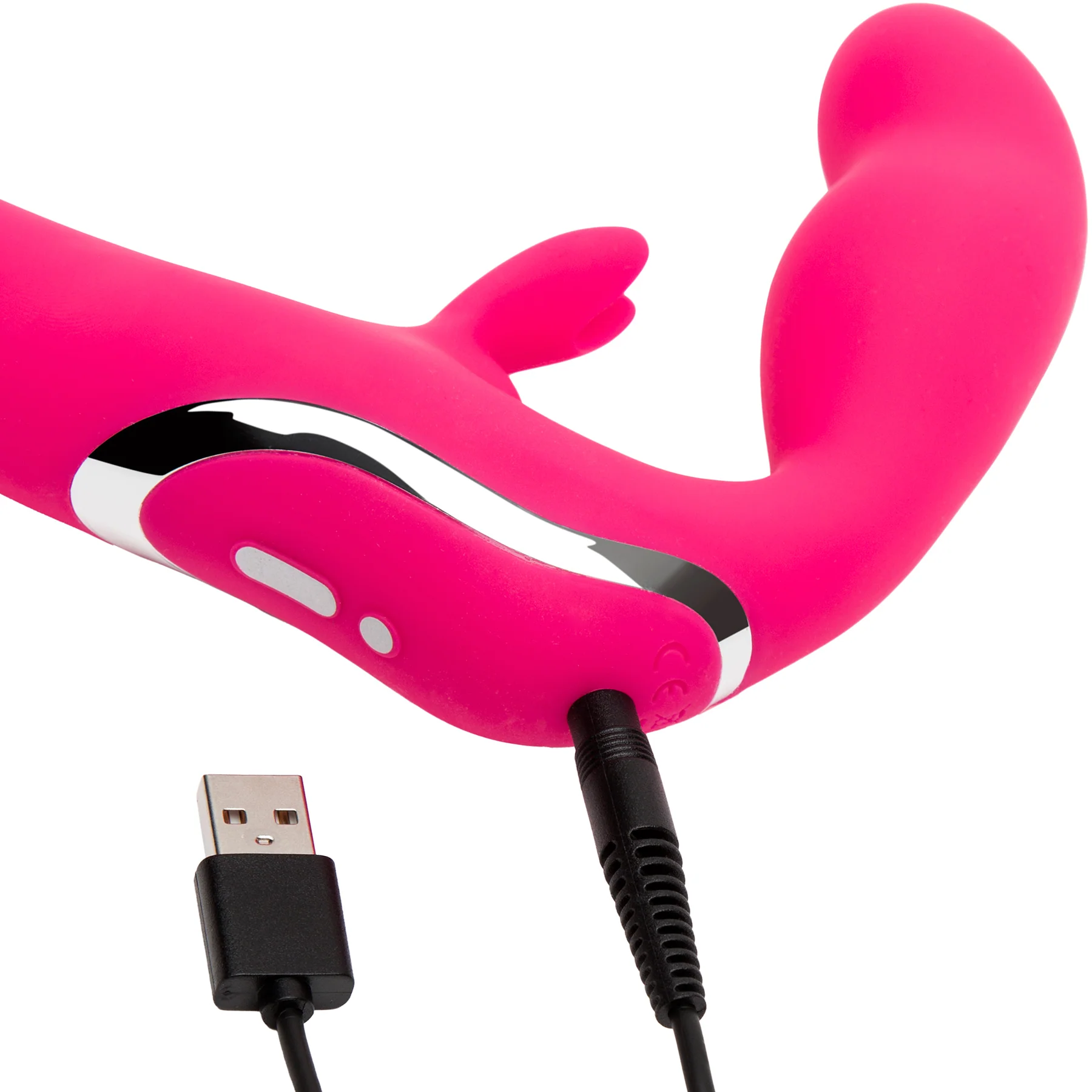 Strapless Strap-On Silicone Rabbit Vibrator By Happy Rabbit® - Image 9