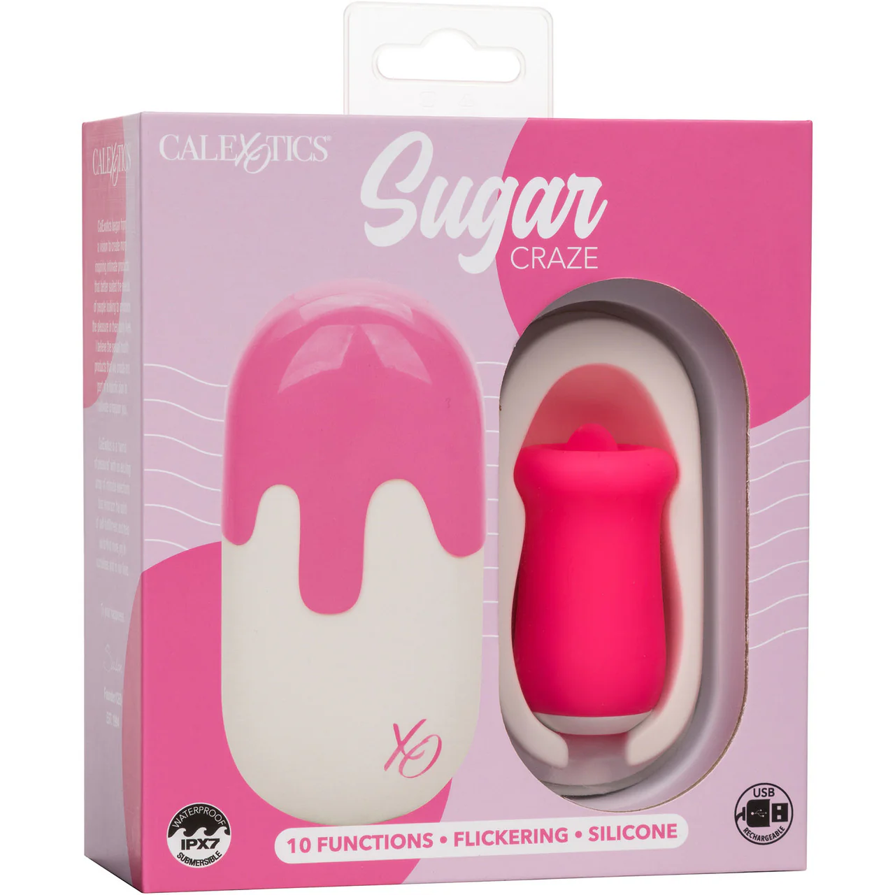 Sugar Craze Rechargeable Waterproof Silicone Flickering Clitoral Stimulator By CalExotics - Pink - Image 15