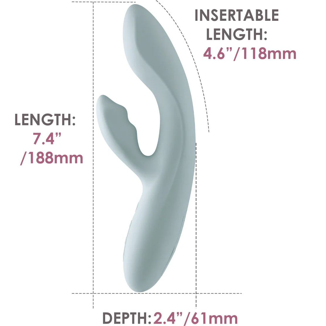 SVAKOM Chika Rechargeable Waterproof Silicone App Enabled Warming Dual Stimulation Vibrator - Image 17