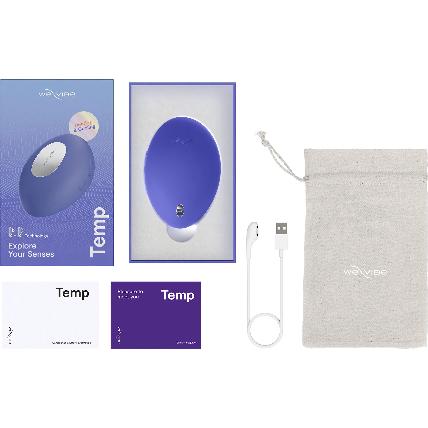 Temp By We-Vibe Heating & Cooling Rechargeable Silicone Lay-On Vibrator - Image 20