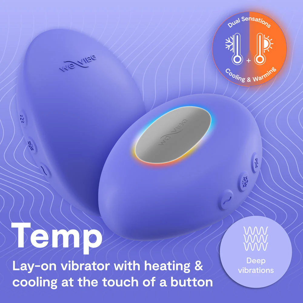 Temp By We-Vibe Heating & Cooling Rechargeable Silicone Lay-On Vibrator - Image 6