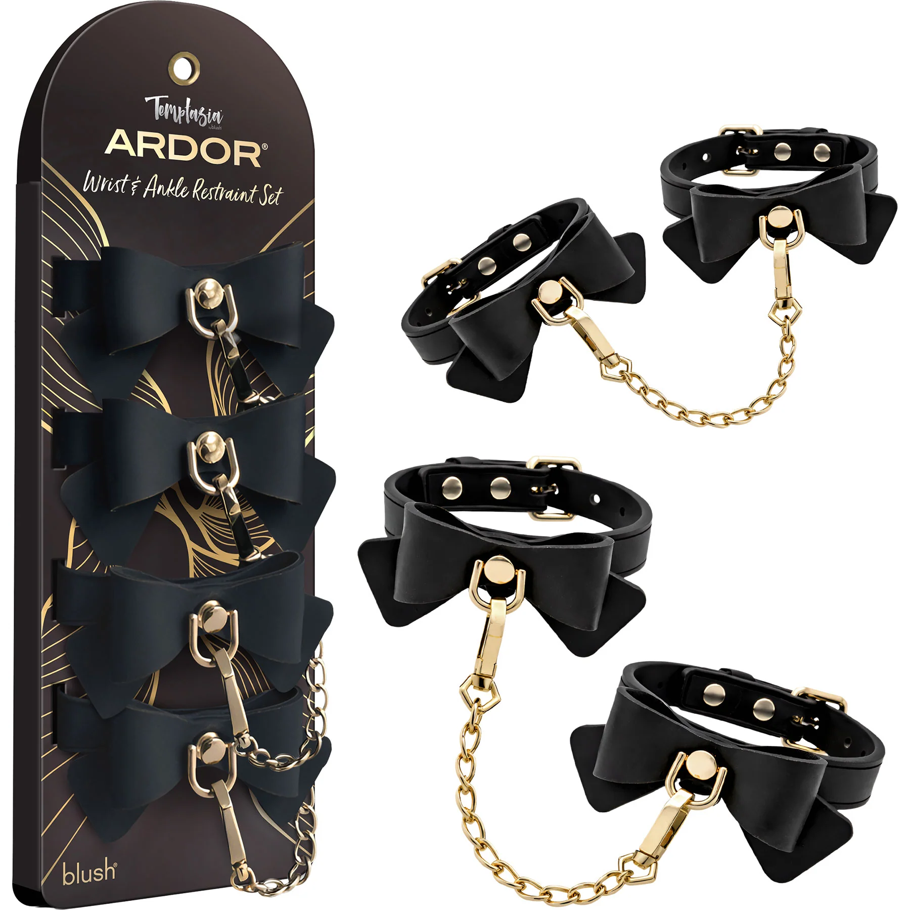 Temptasia® Ardor® Silicone Wrist & Ankle Restraints With Bow - Image 14