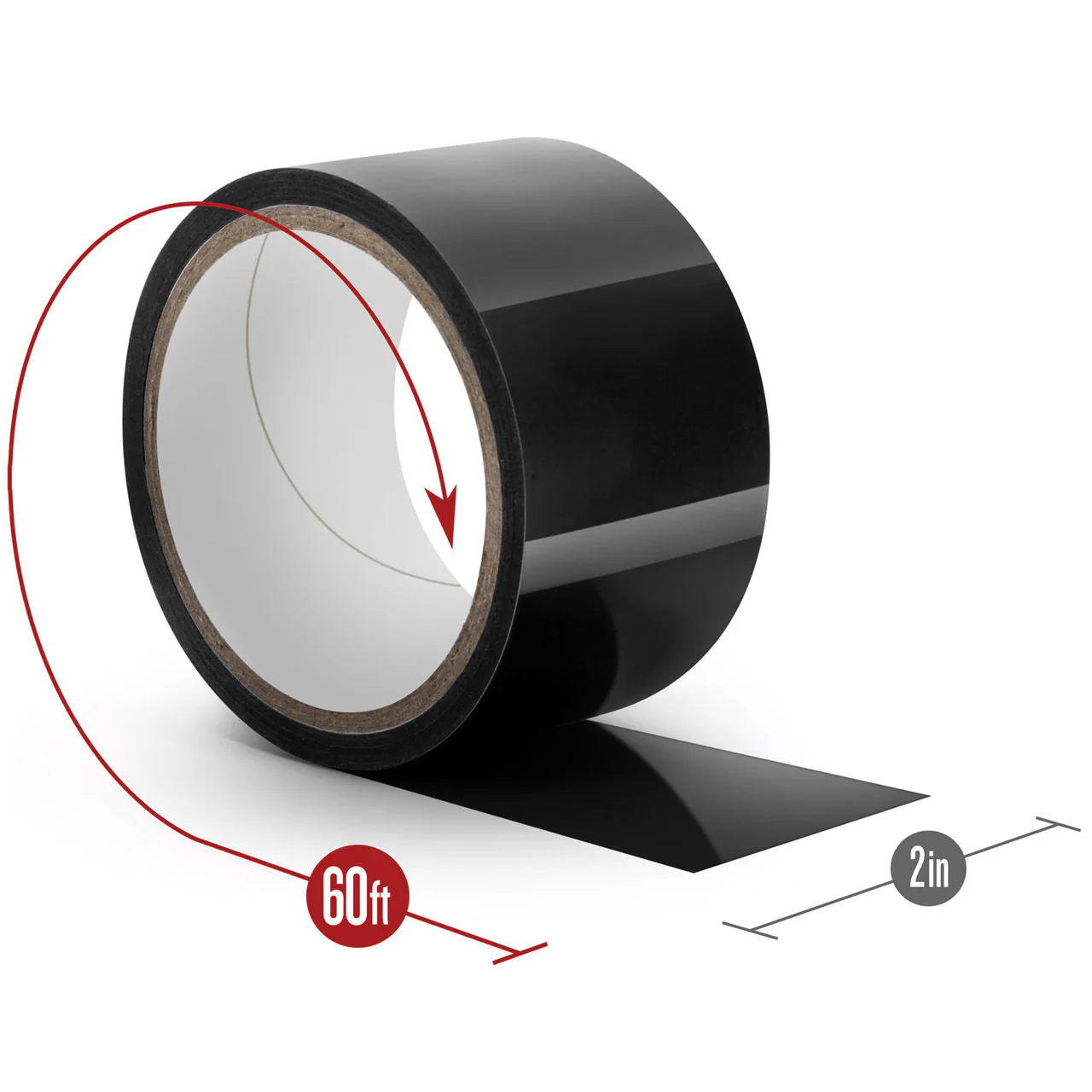 Temptasia Bondage Tape 60 Feet By Blush Novelties - Black - Image 4