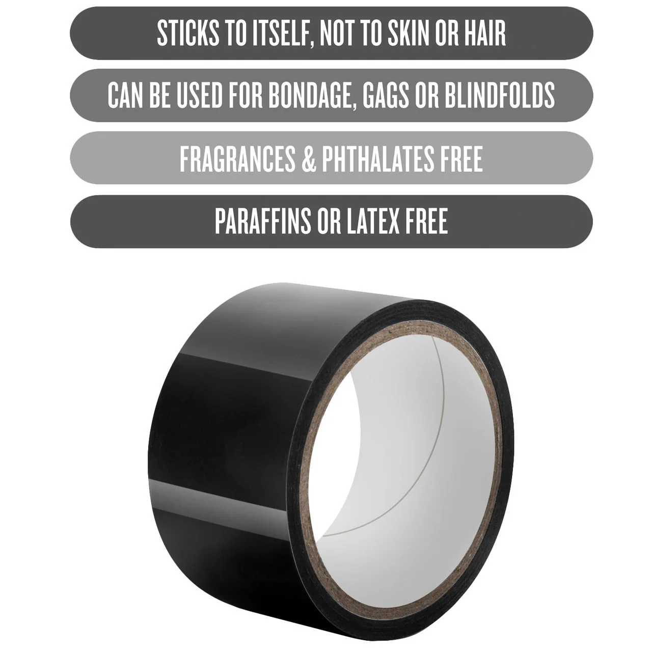 Temptasia Bondage Tape 60 Feet By Blush Novelties - Black - Image 5