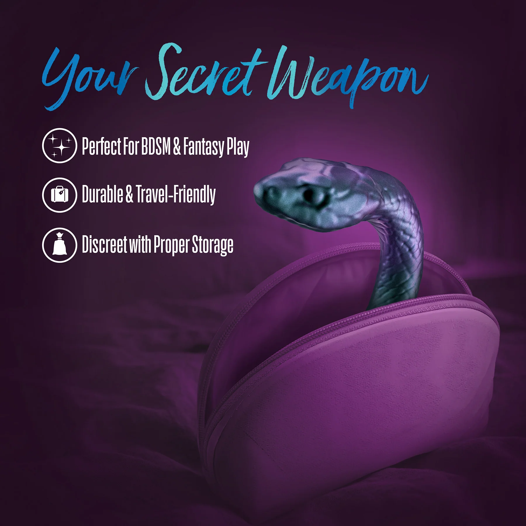Temptasia Twin Python Silicone Double-Ended Posable Dildo - Image 11