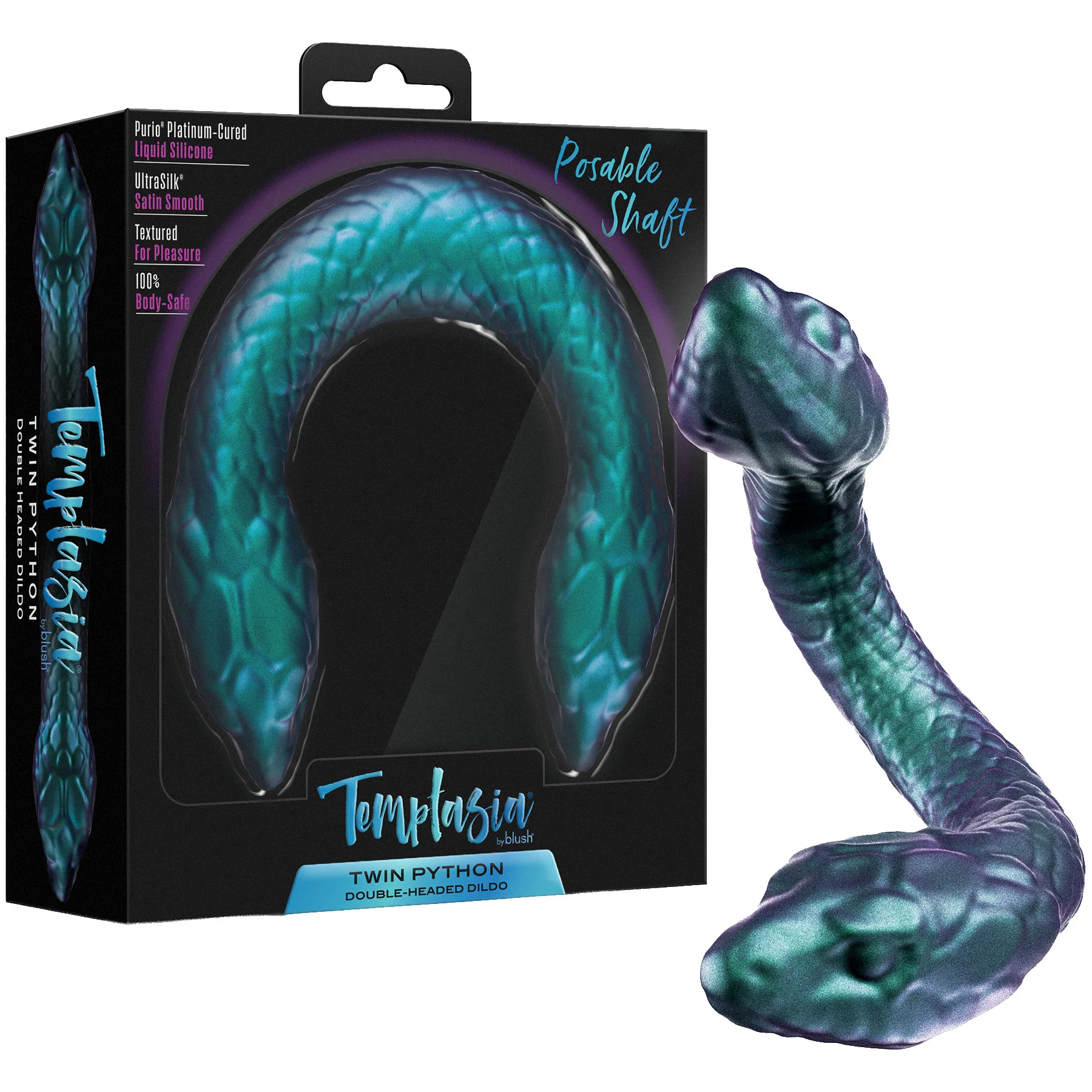 Temptasia Twin Python Silicone Double-Ended Posable Dildo - Image 3