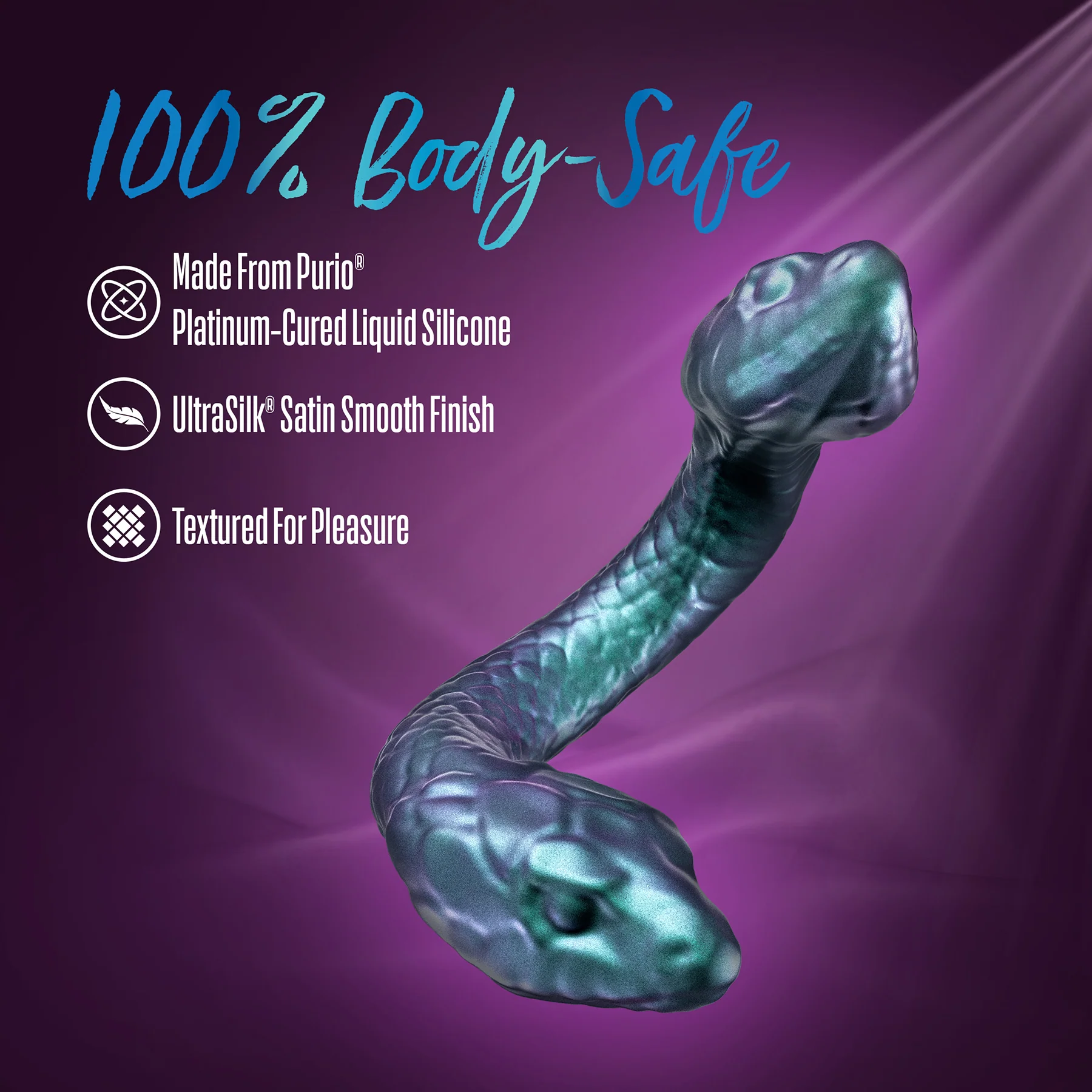 Temptasia Twin Python Silicone Double-Ended Posable Dildo - Image 7