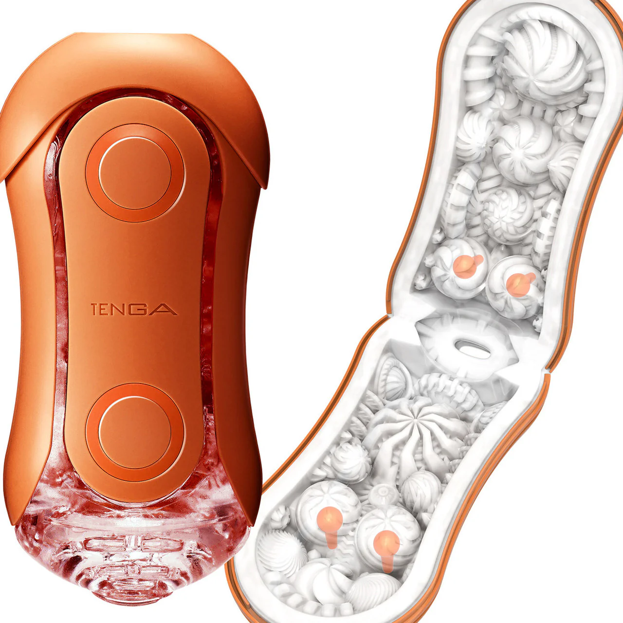 Tenga Flip Orb Penis Masturbator - Sunset Orange - Image 9