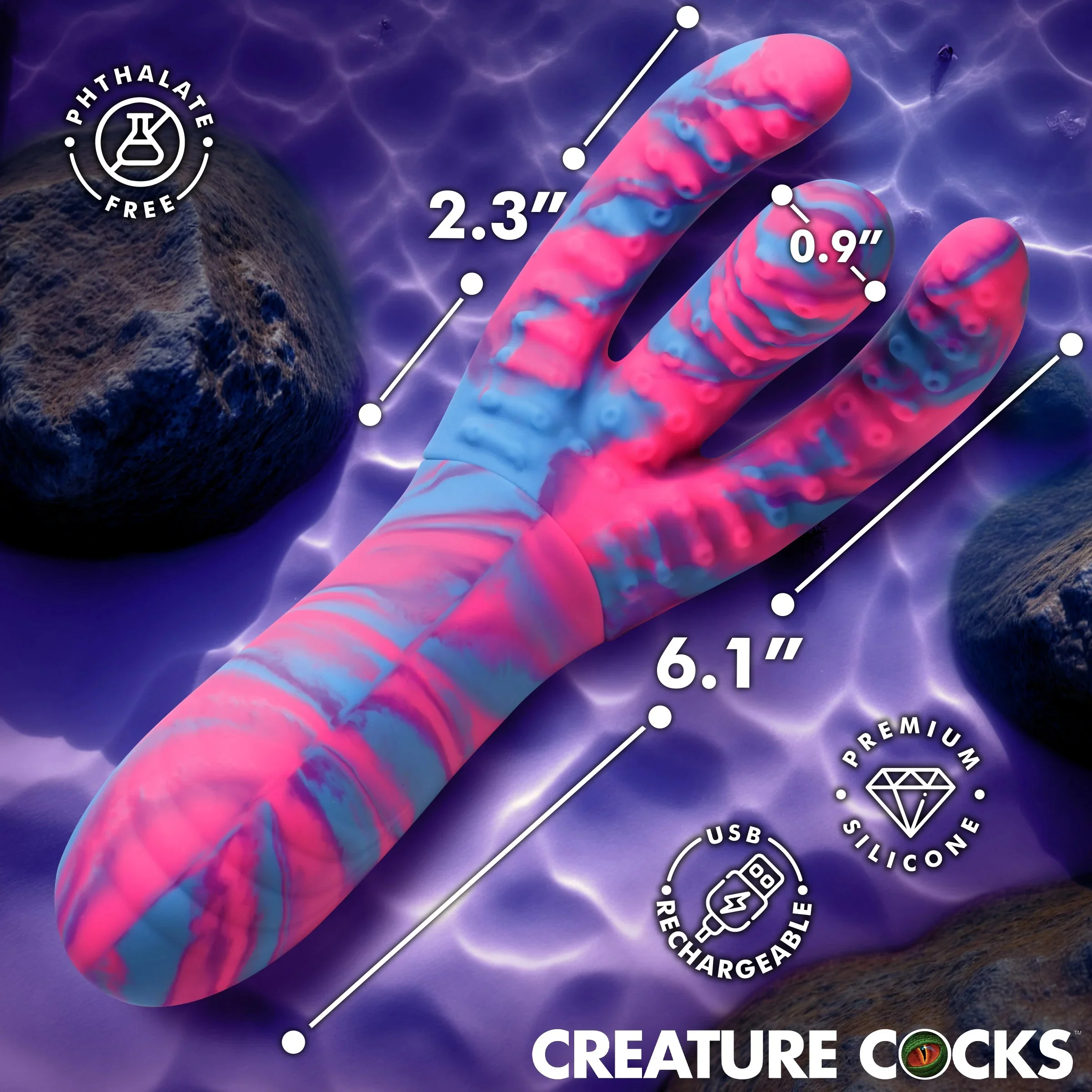 Tenta-Come Come-Hither Tentacle Silicone Vibrator By Creature Cocks - Image 5