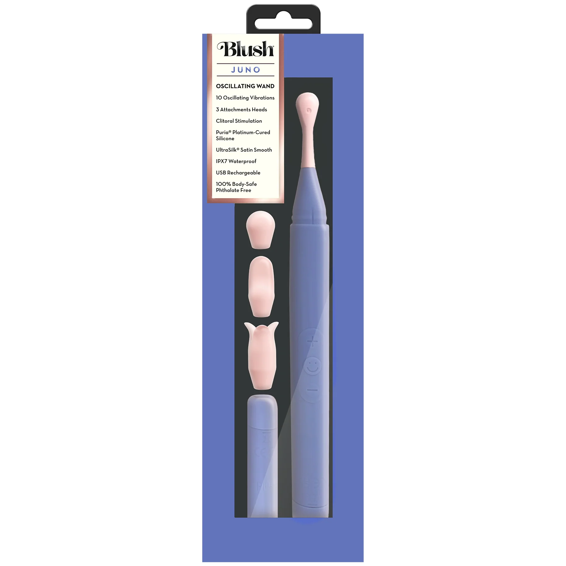 The Blush Collection Rechargeable Oscillating Wand Vibrator - Image 14