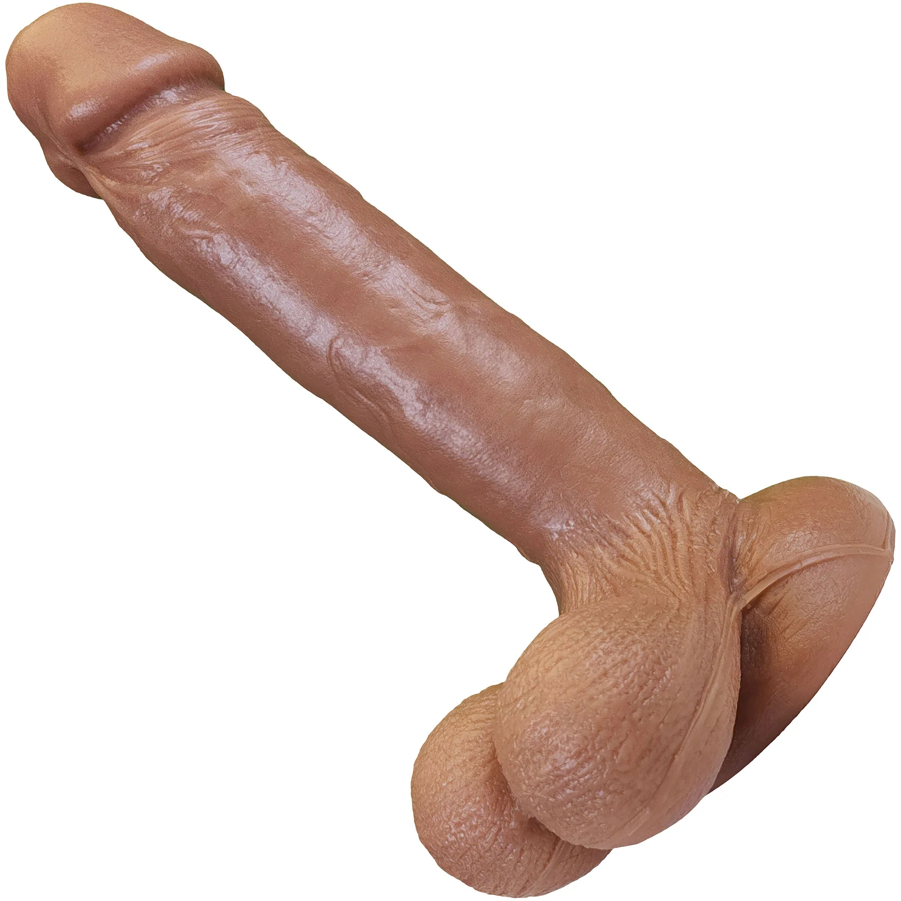 The Ninja 7.25 Inch Silicone Posable Realistic Dual Density Dildo With Balls & Suction Cup Base By Fukena - Image 2