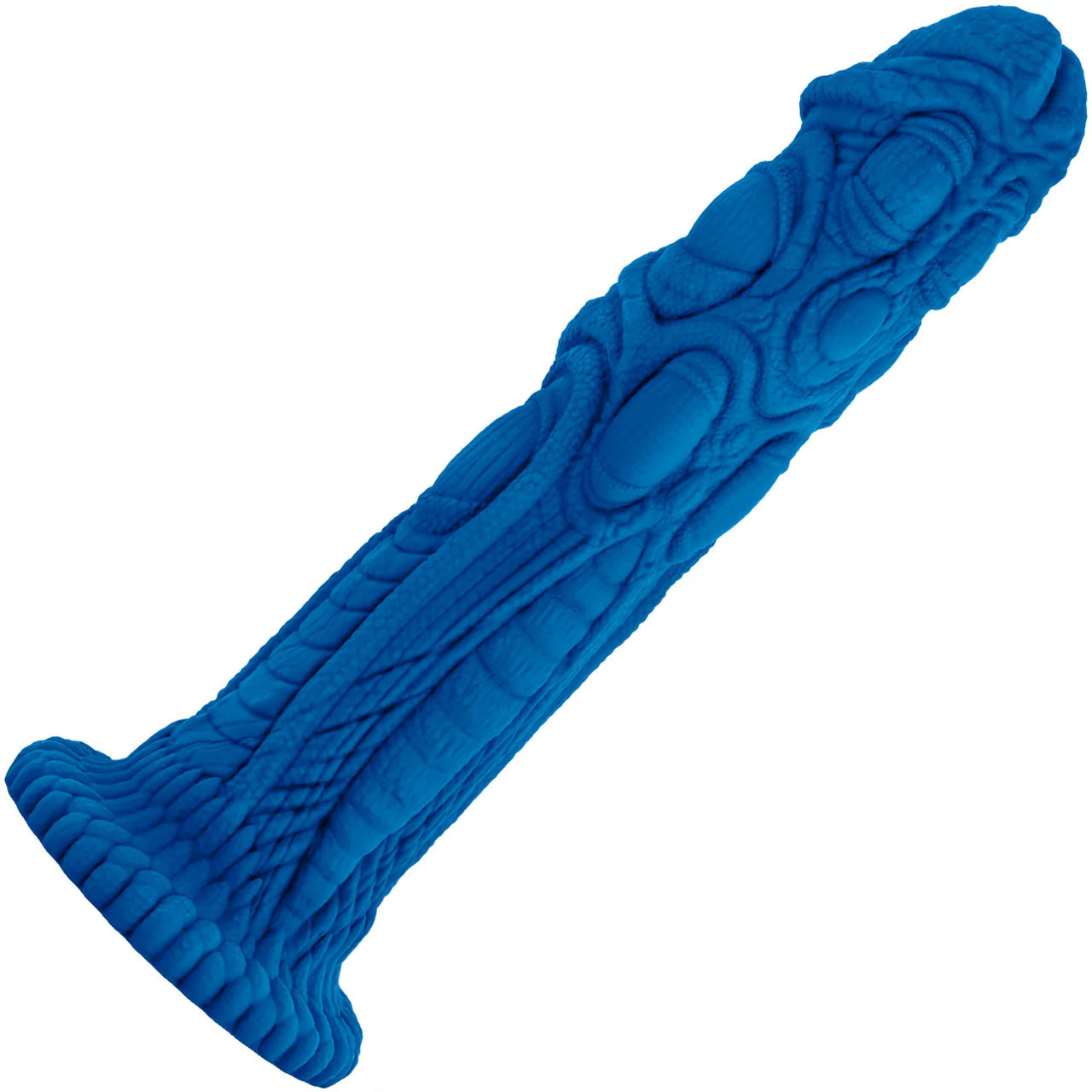 The Realm Draken Silicone Lock On & Harness Compatible Dildo - Blue - Image 3