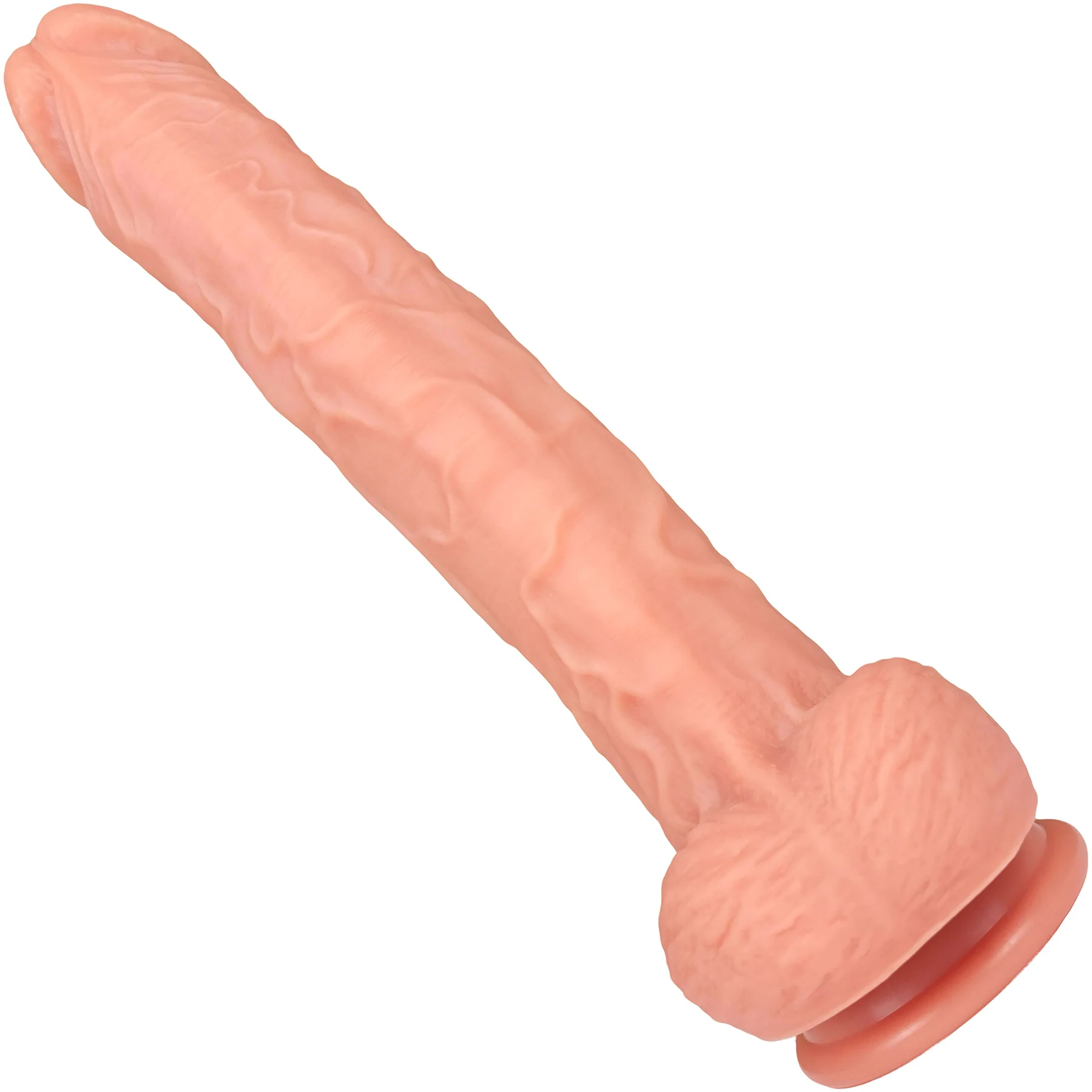 The Rival 8.5 Inch Silicone Realistic Dual Density Dildo With Balls & Suction Cup Base By Fukena - Image 3