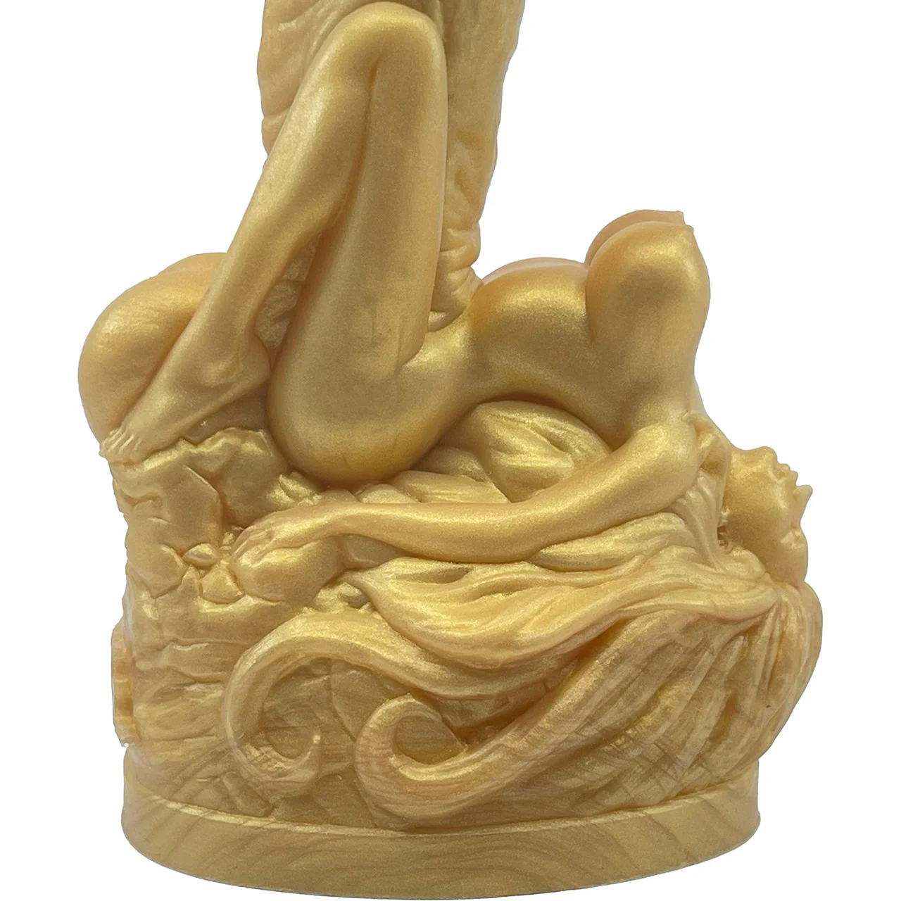 The Siren 9.5" Silicone Fantasy Dildo With Grinder By Uberrime - Goldfinger - Image 2