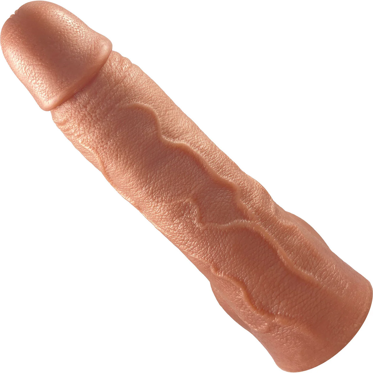 The Titan Medium 7.25" Platinum Silicone Ultrarealistic Dildo With Balls By Uberrime - Caramel - Image 4