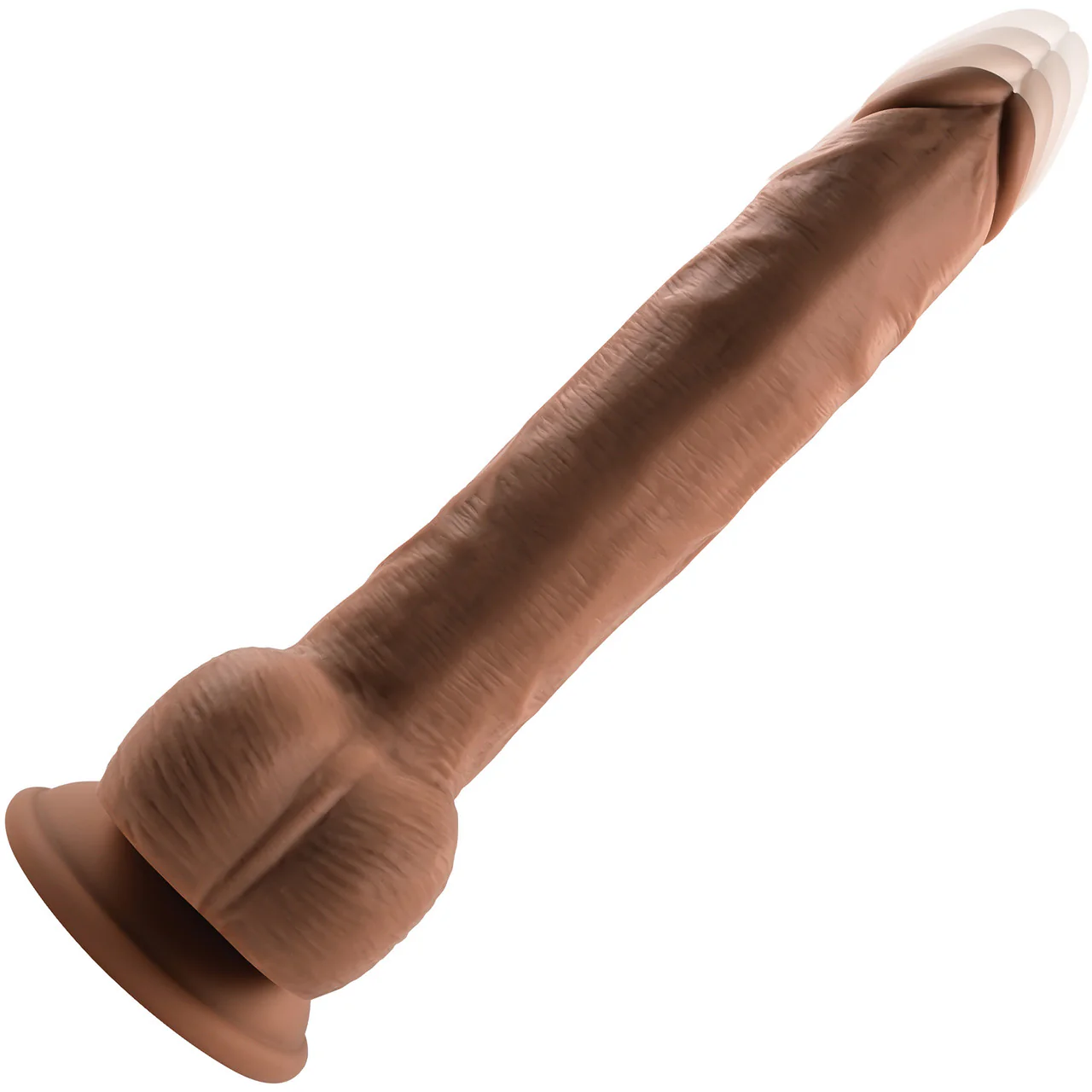 Thrust In Me Silicone Thrusting Vibrating Realistic Dong With Remote By Evolved Novelties - Caramel - Image 5
