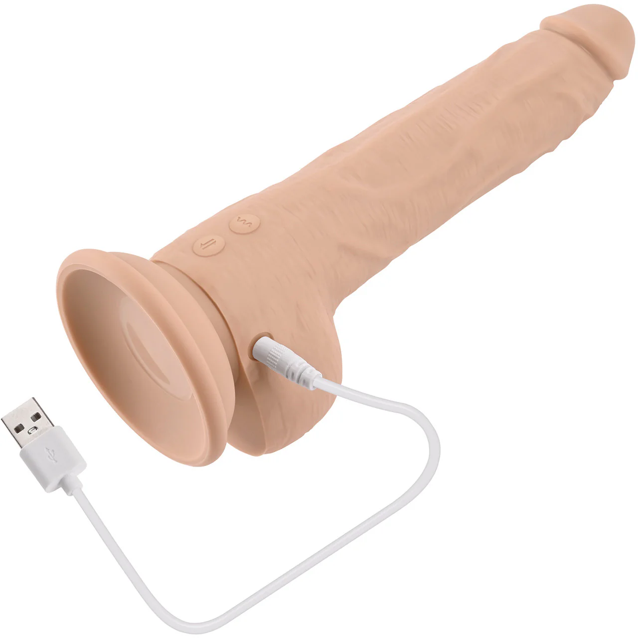 Thrust In Me Silicone Thrusting Vibrating Realistic Dong With Remote By Evolved Novelties - Vanilla - Image 7