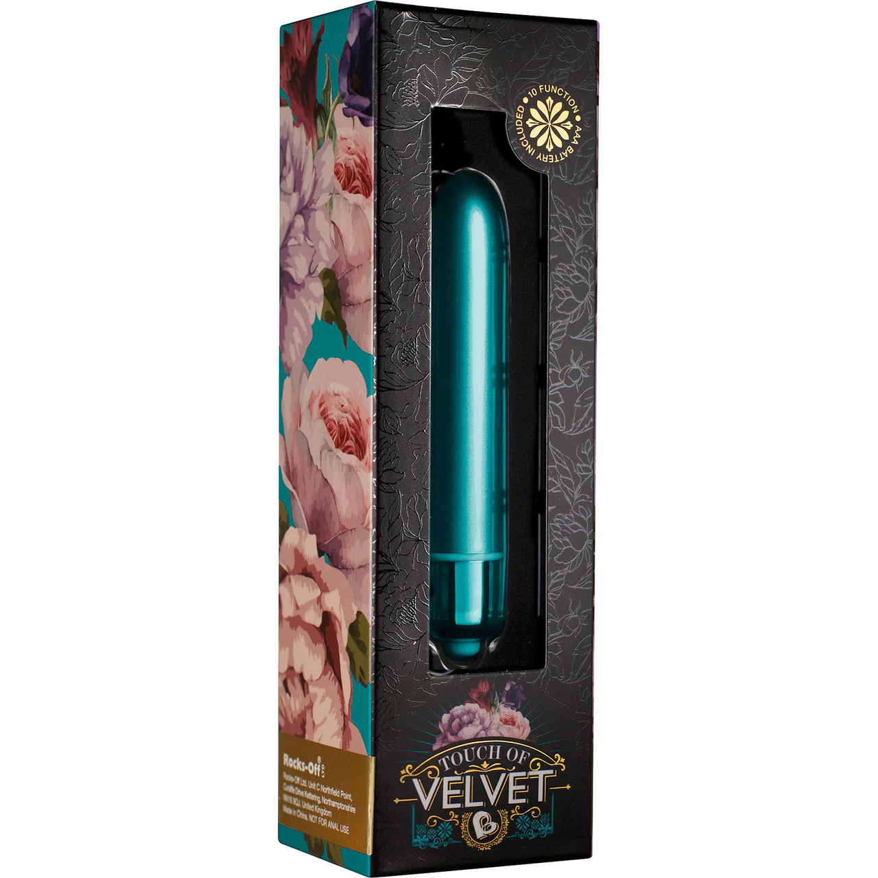 Touch Of Velvet Powerful 10 Function Vibrating Waterproof Bullet - Peacock Petals - Image 2