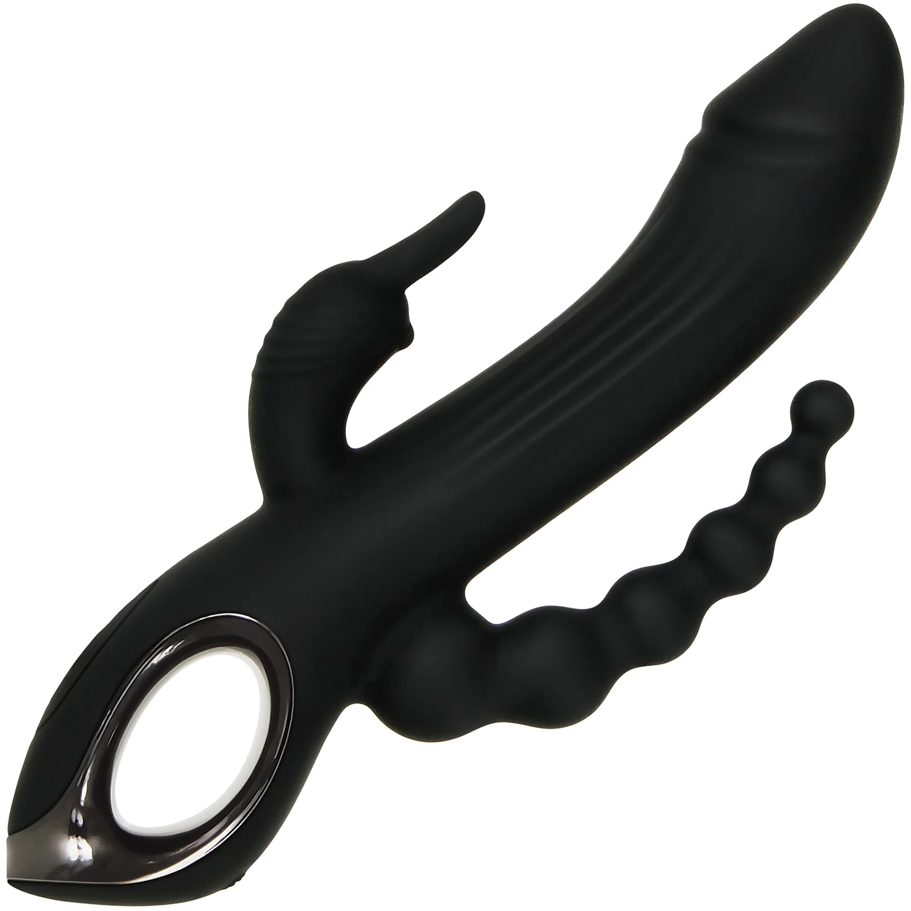 Trifecta Triple Stimulation Rechargeable Silicone Vibrator By Evolved Novelties