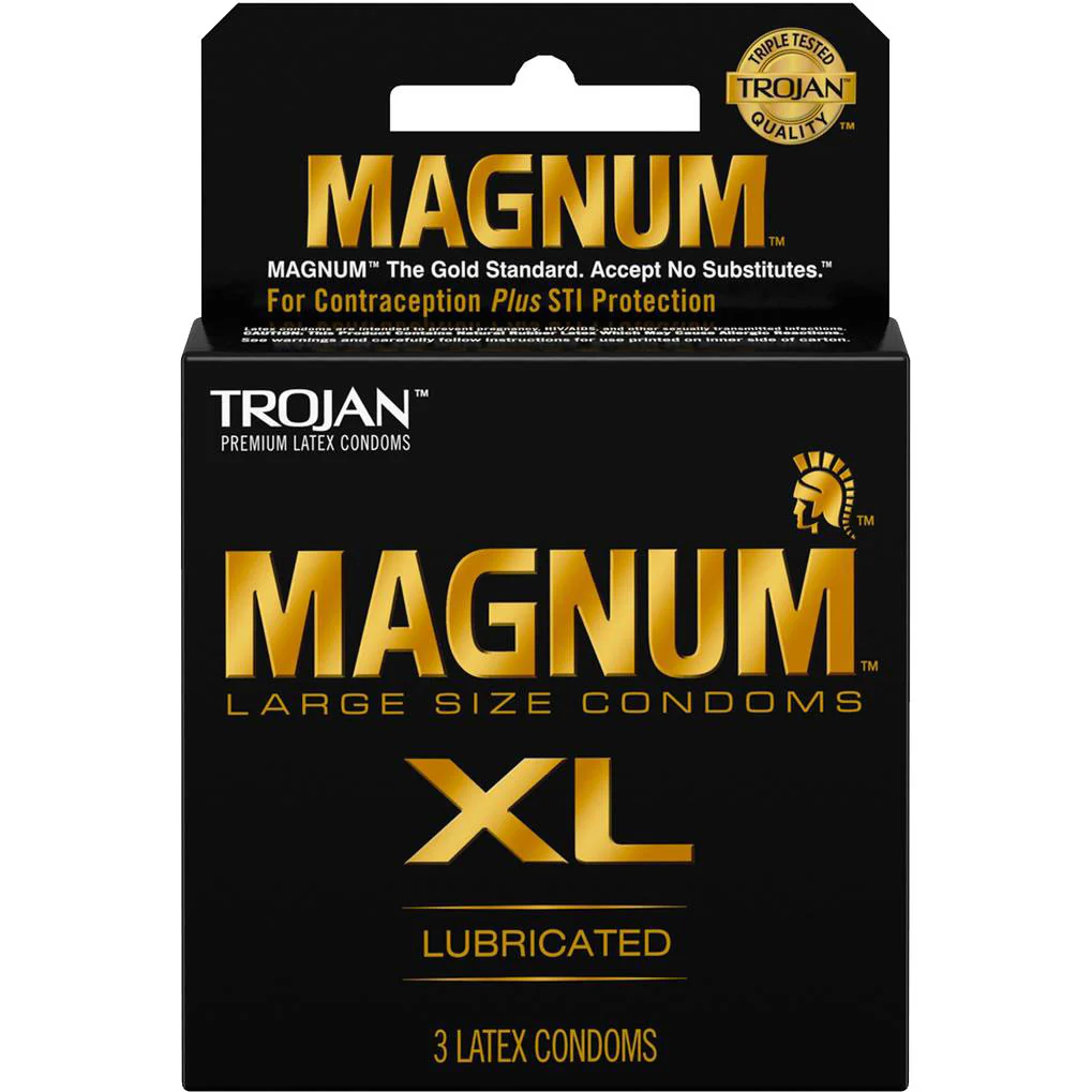 TROJAN® Magnum XL Lubricated Condoms 3 Pack