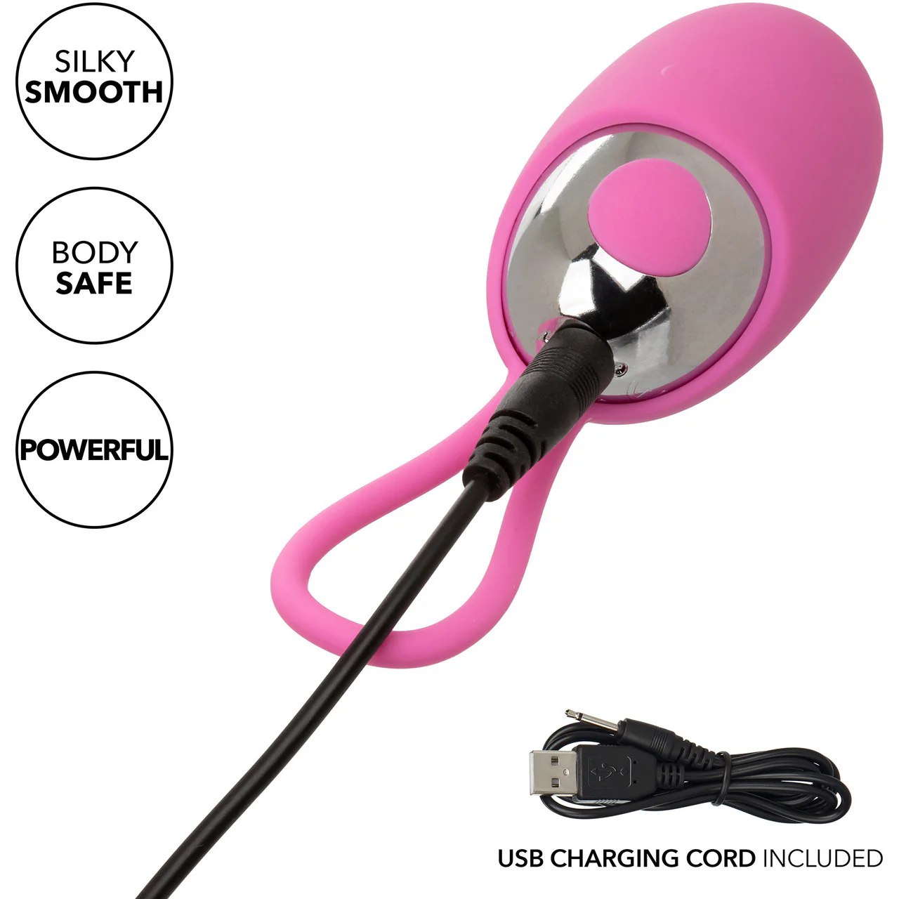 Turbo Buzz Bullet With Removable Silicone Sleeve - Rechargeable Vibrator By CalExotics - Pink - Image 6
