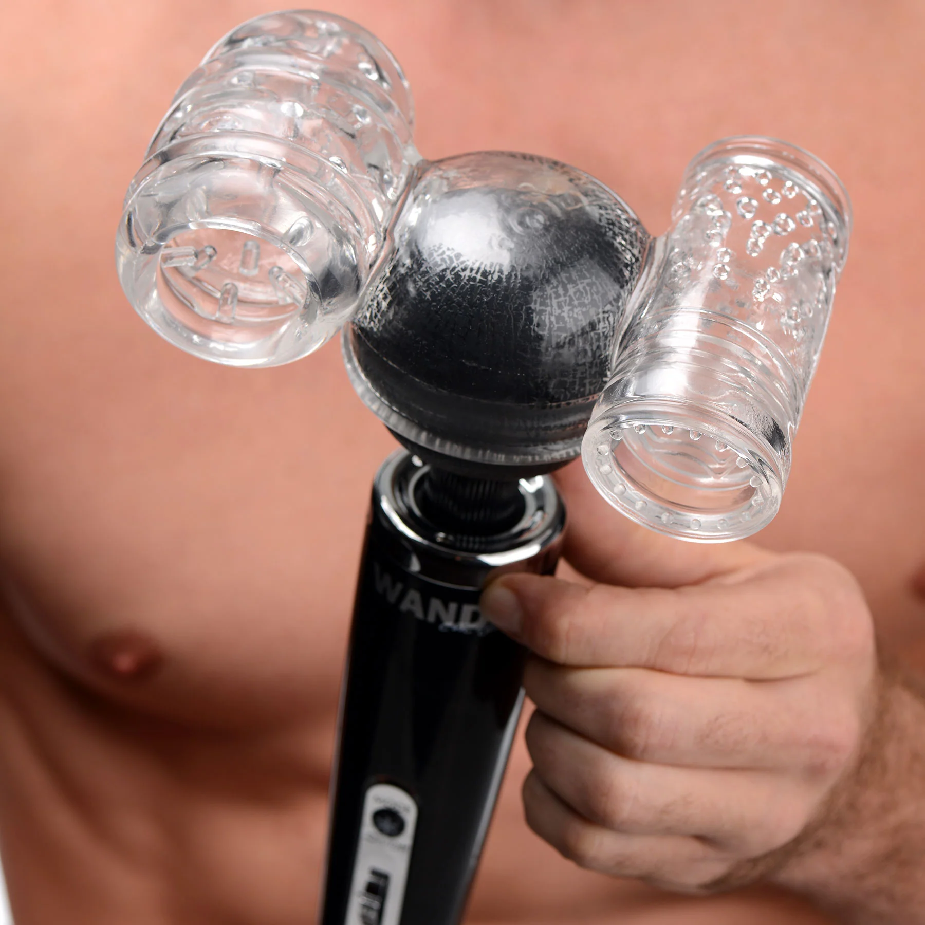 Twin Turbo Strokers 2 in 1 Wand Attachment By Wand Essentials - Image 2
